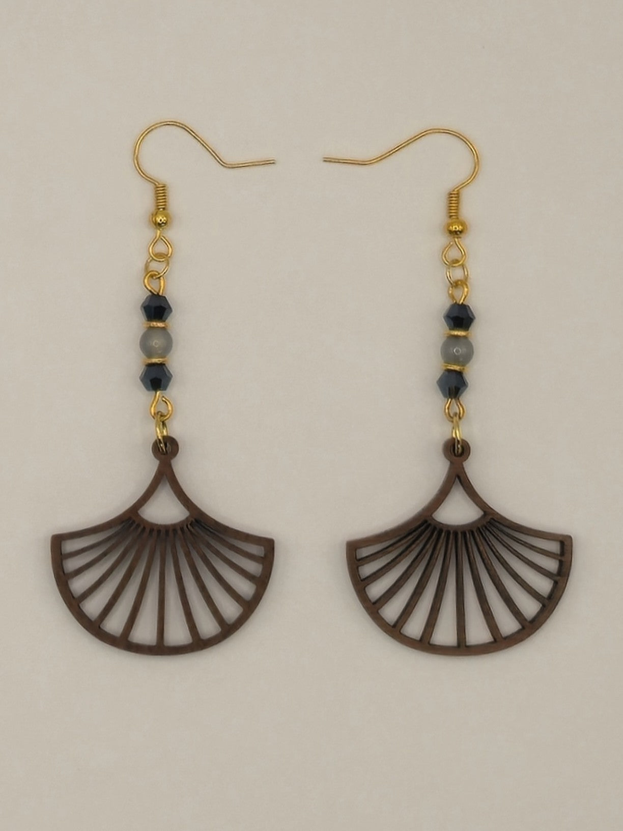Gingko Wood Filigree Earrings