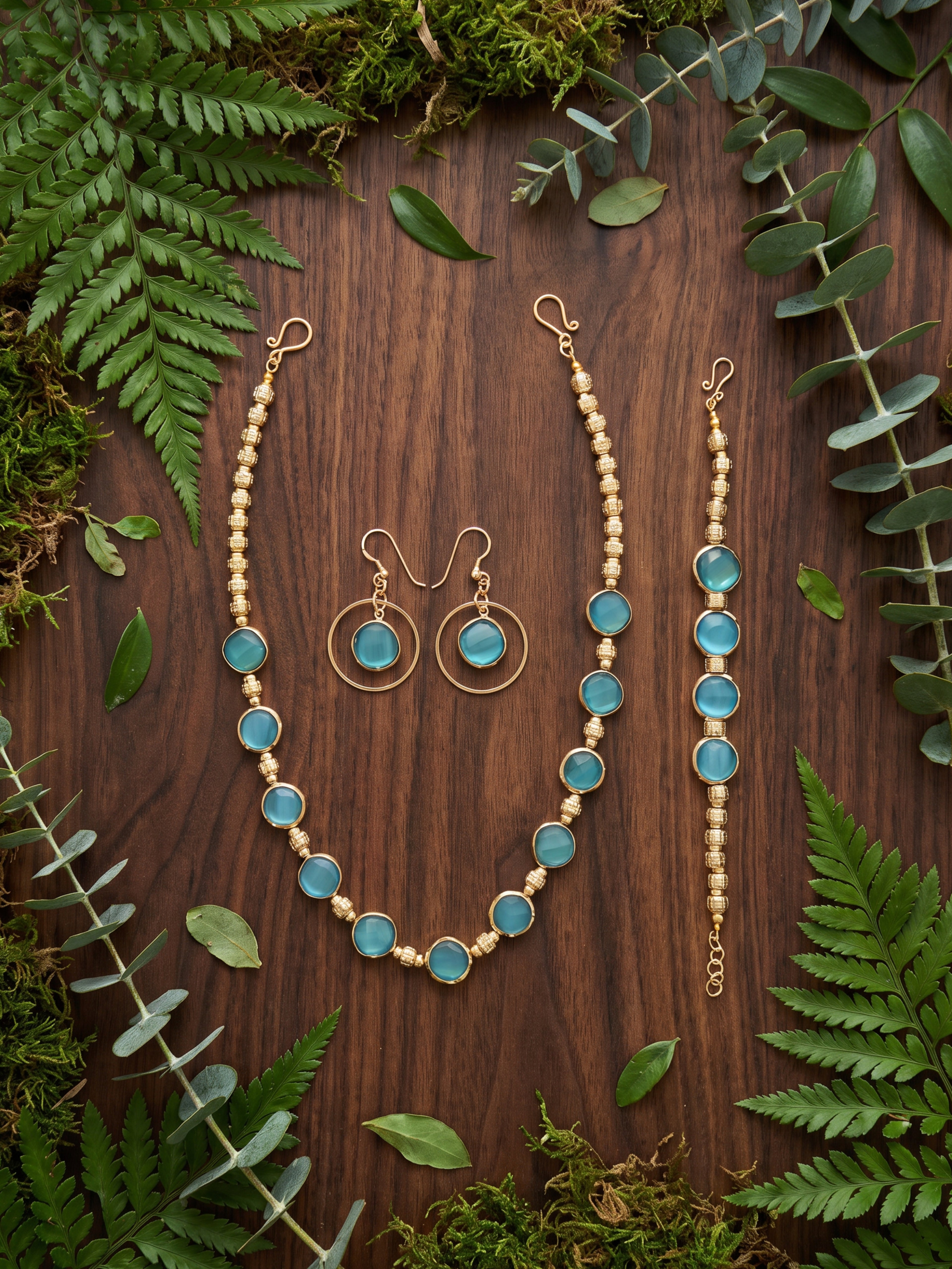 Teal Radiance Gold Artisan Collection