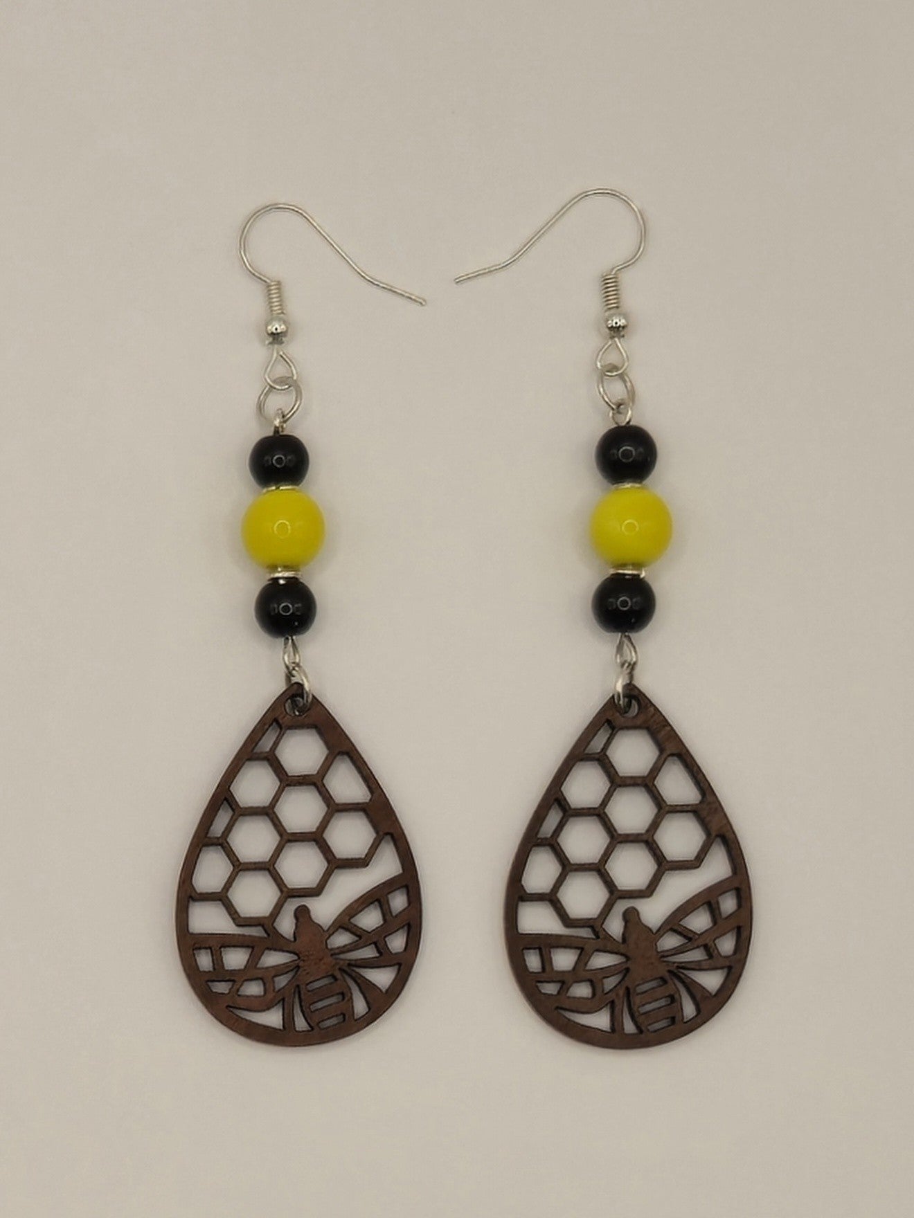 Beehive Wood Earrings