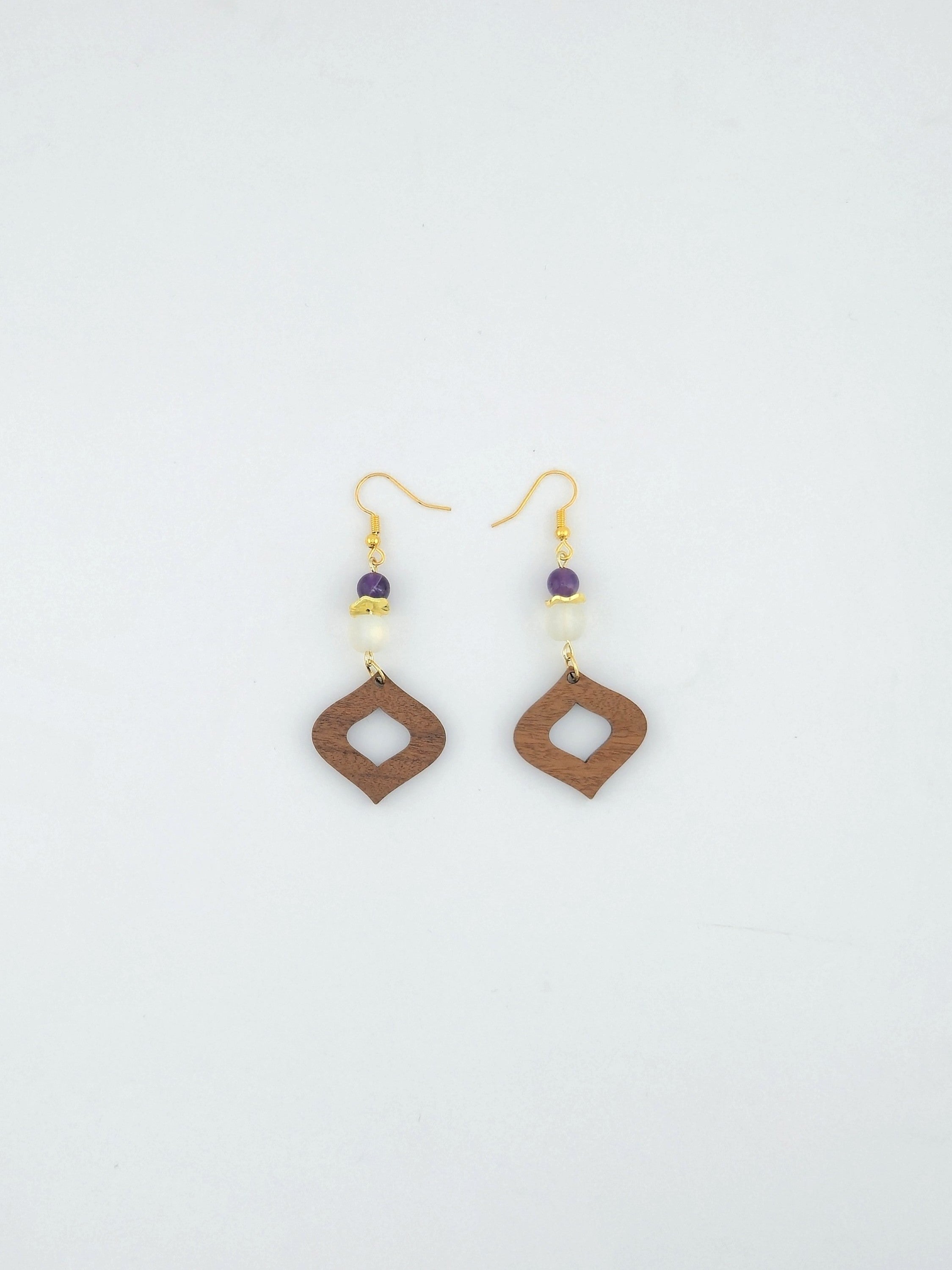 Lantern Wood Earrings