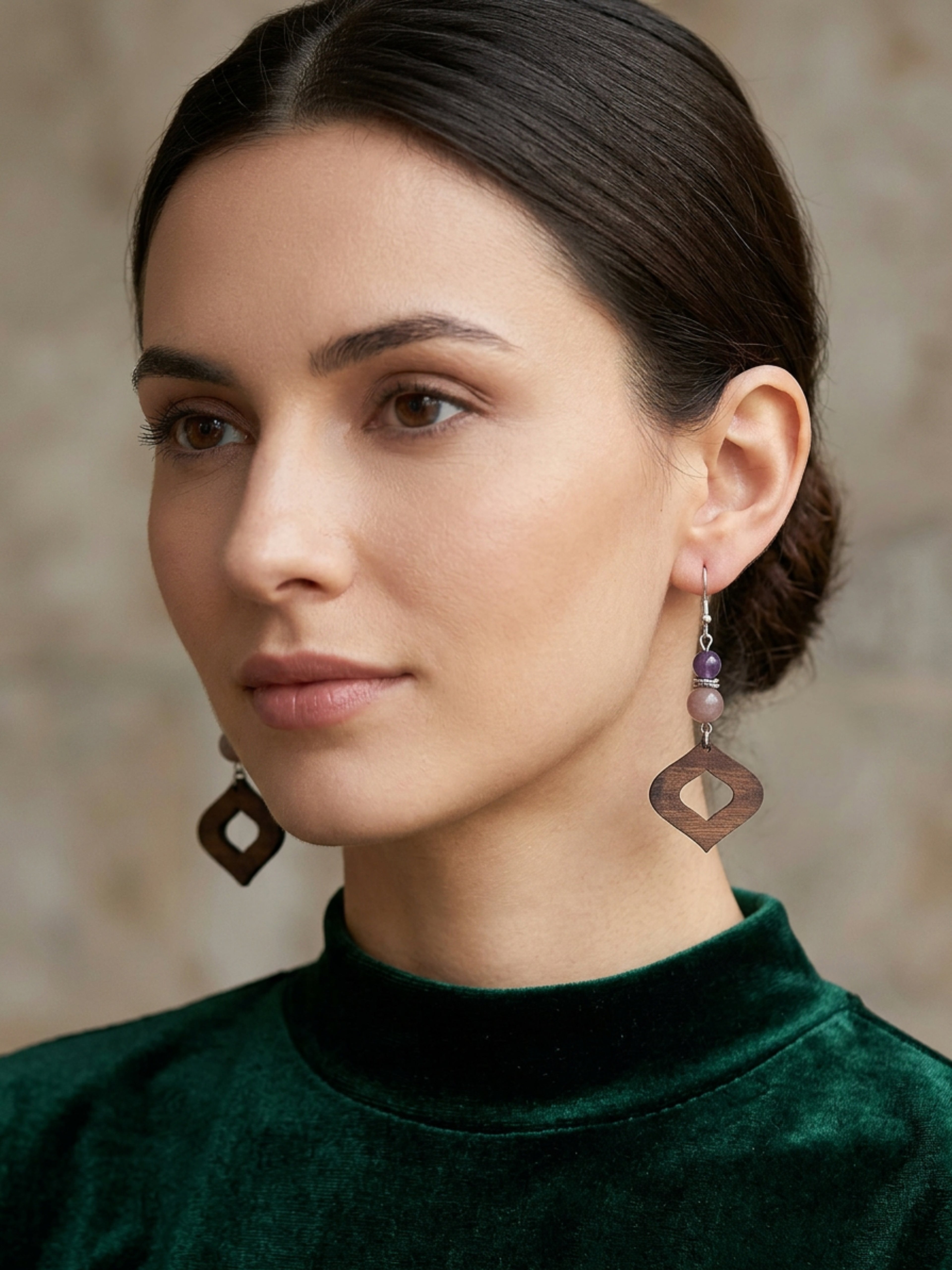 Lantern Wood Earrings