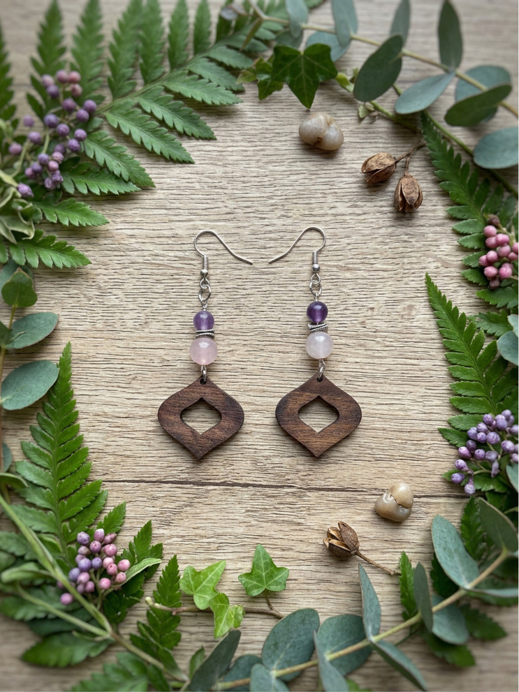 Lantern Wood Earrings