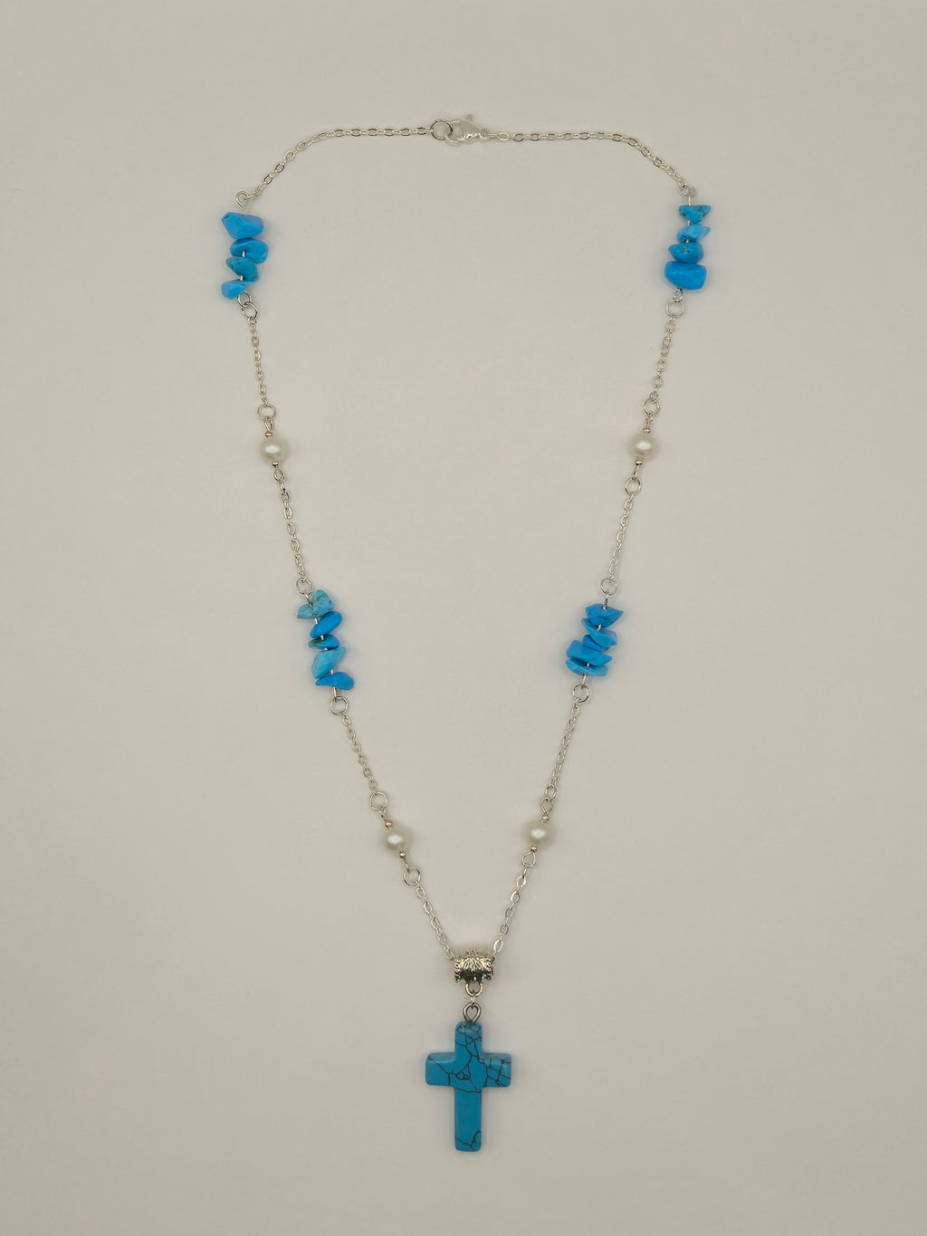 Turquoise Cross Pendant Necklace