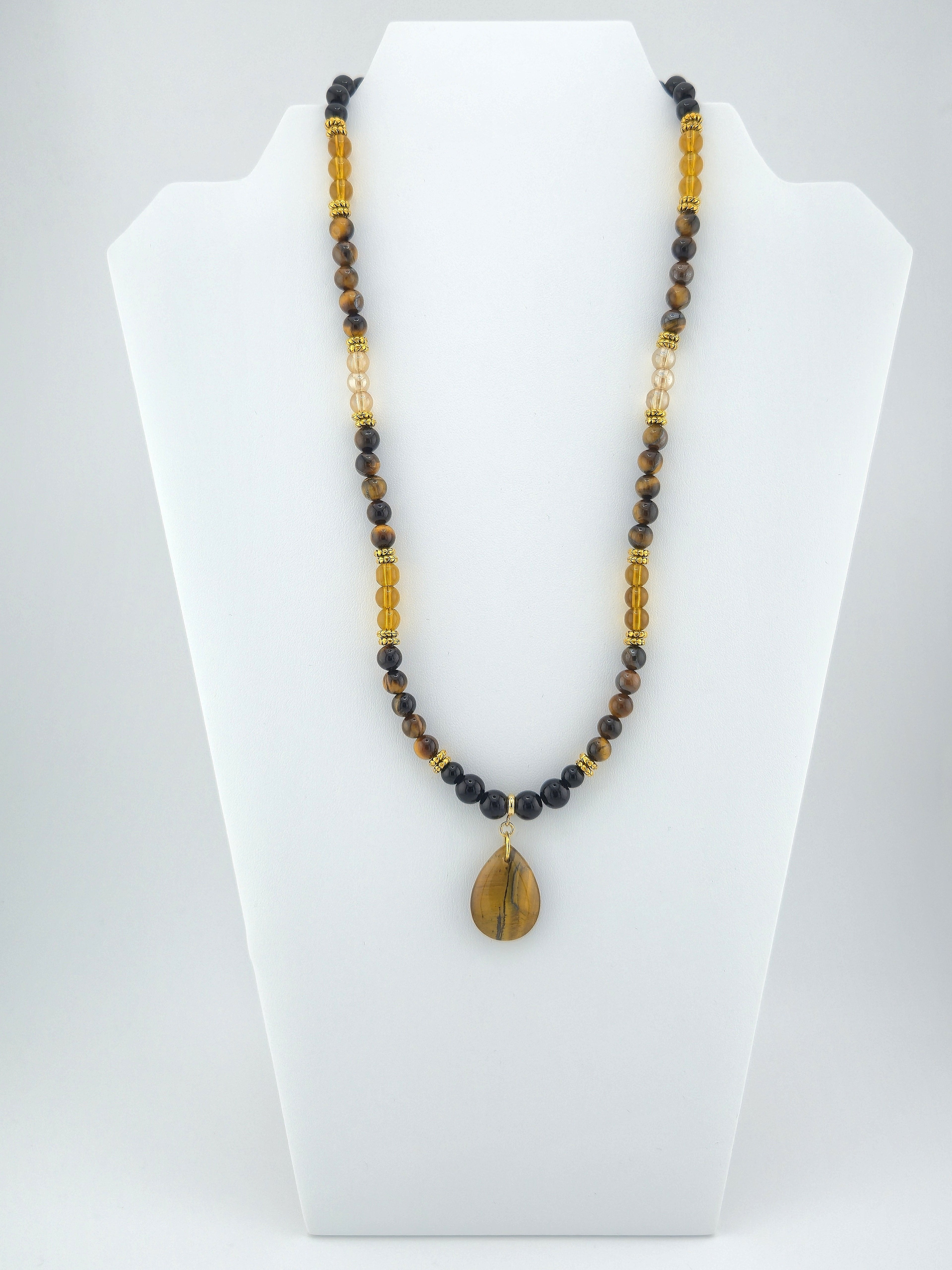 Tiger's Eye Pendant Necklace