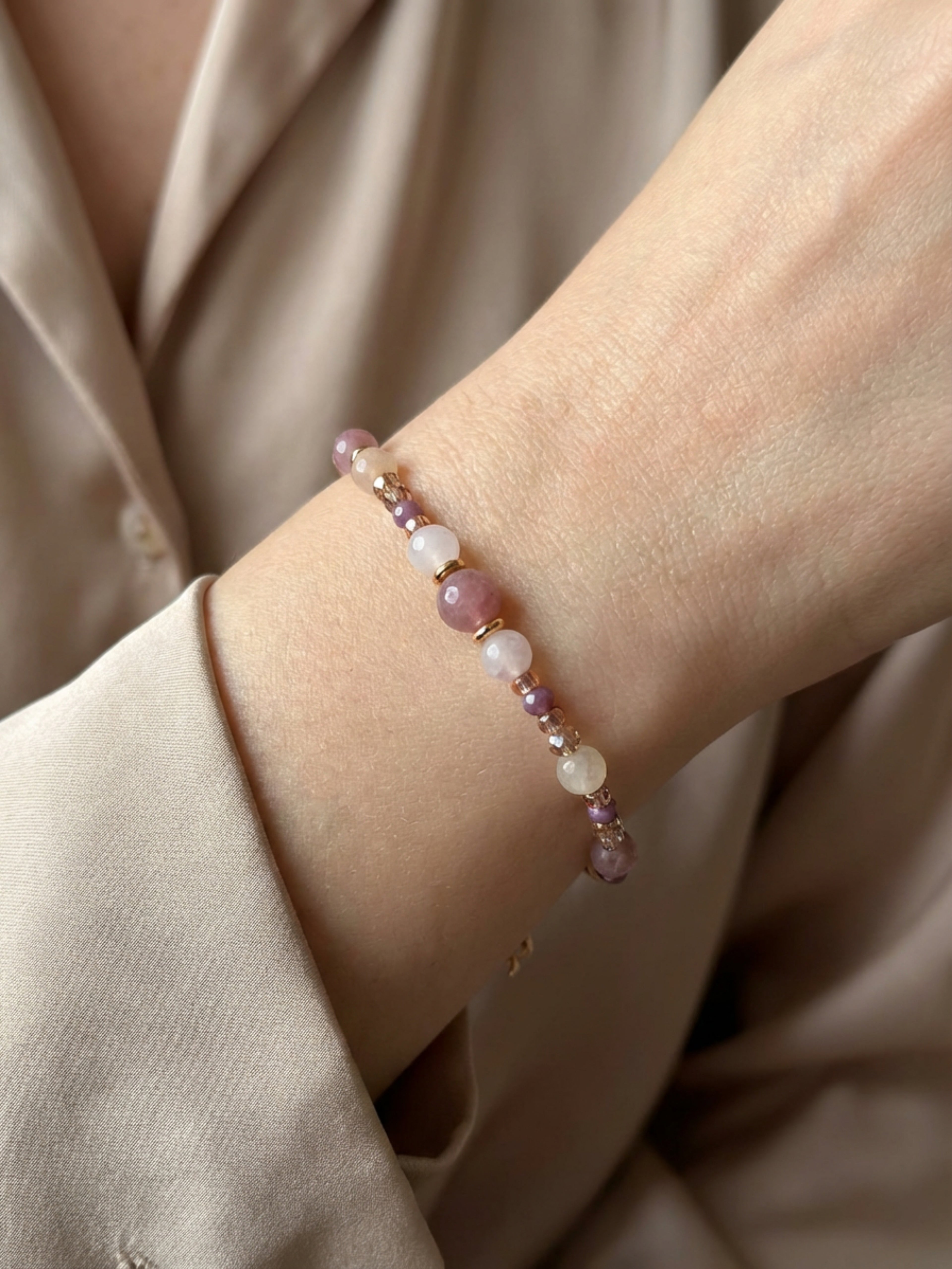 Rose Gold Rhodonite Bracelet