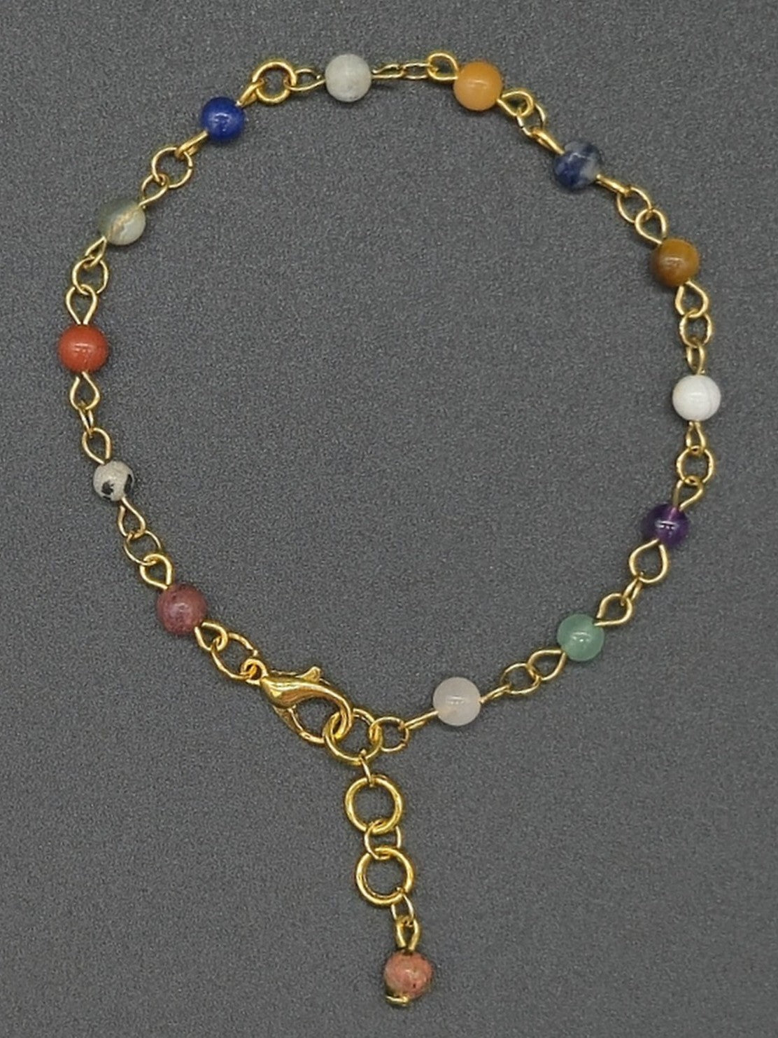 Mixed Natural Stone Link Bracelet