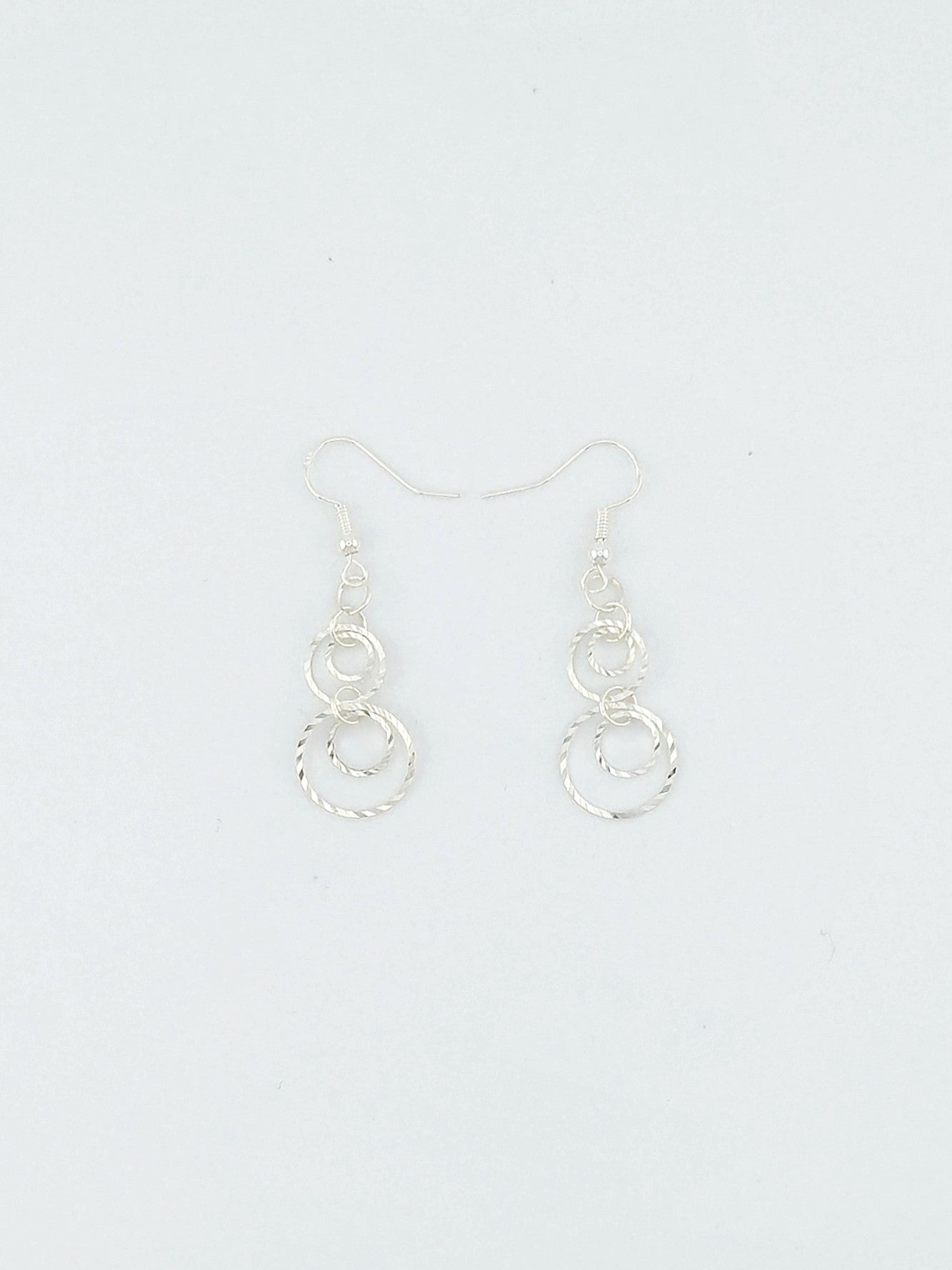 Beveled Double Ring Earrings