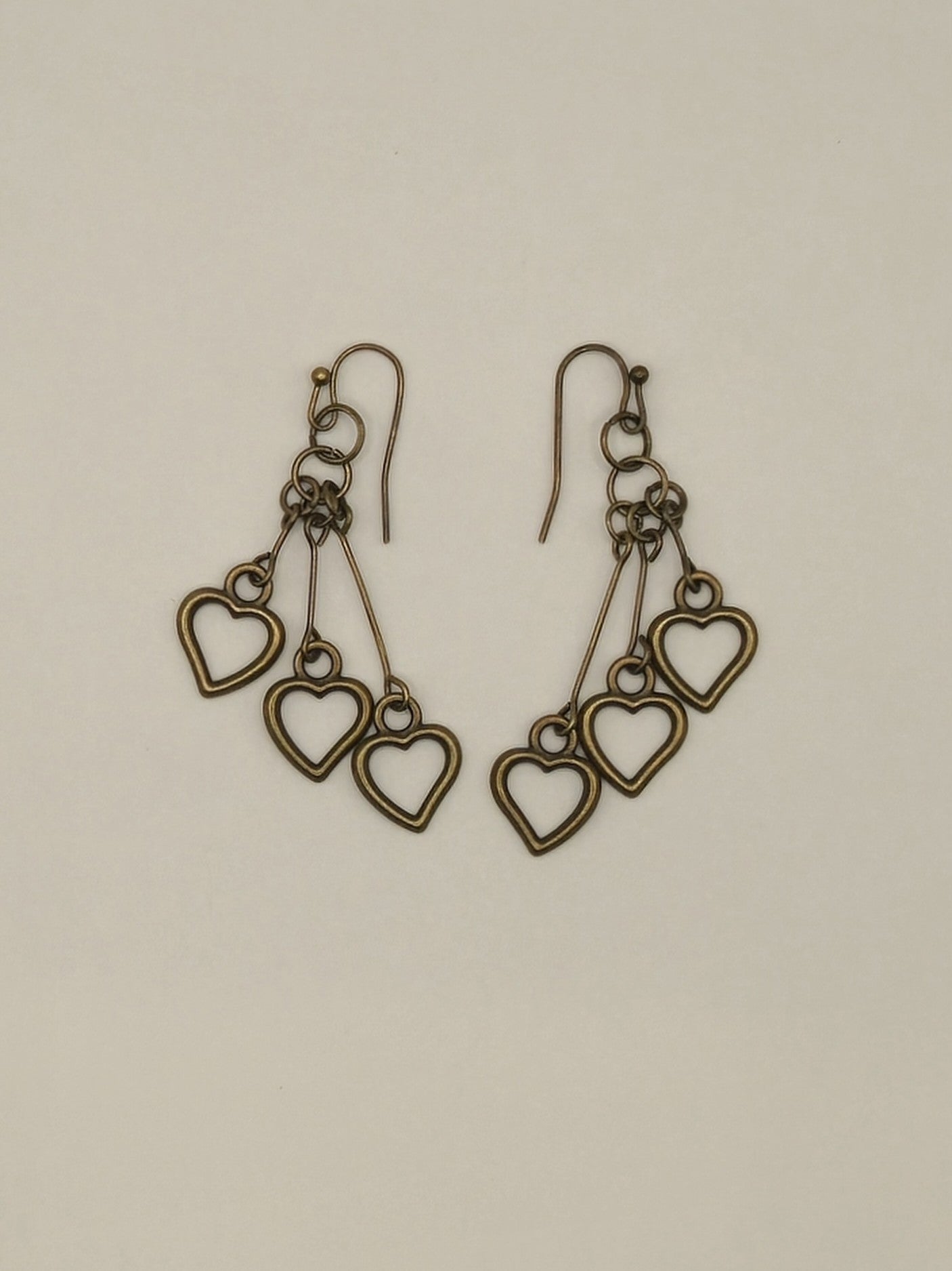 Triple Heart Earrings