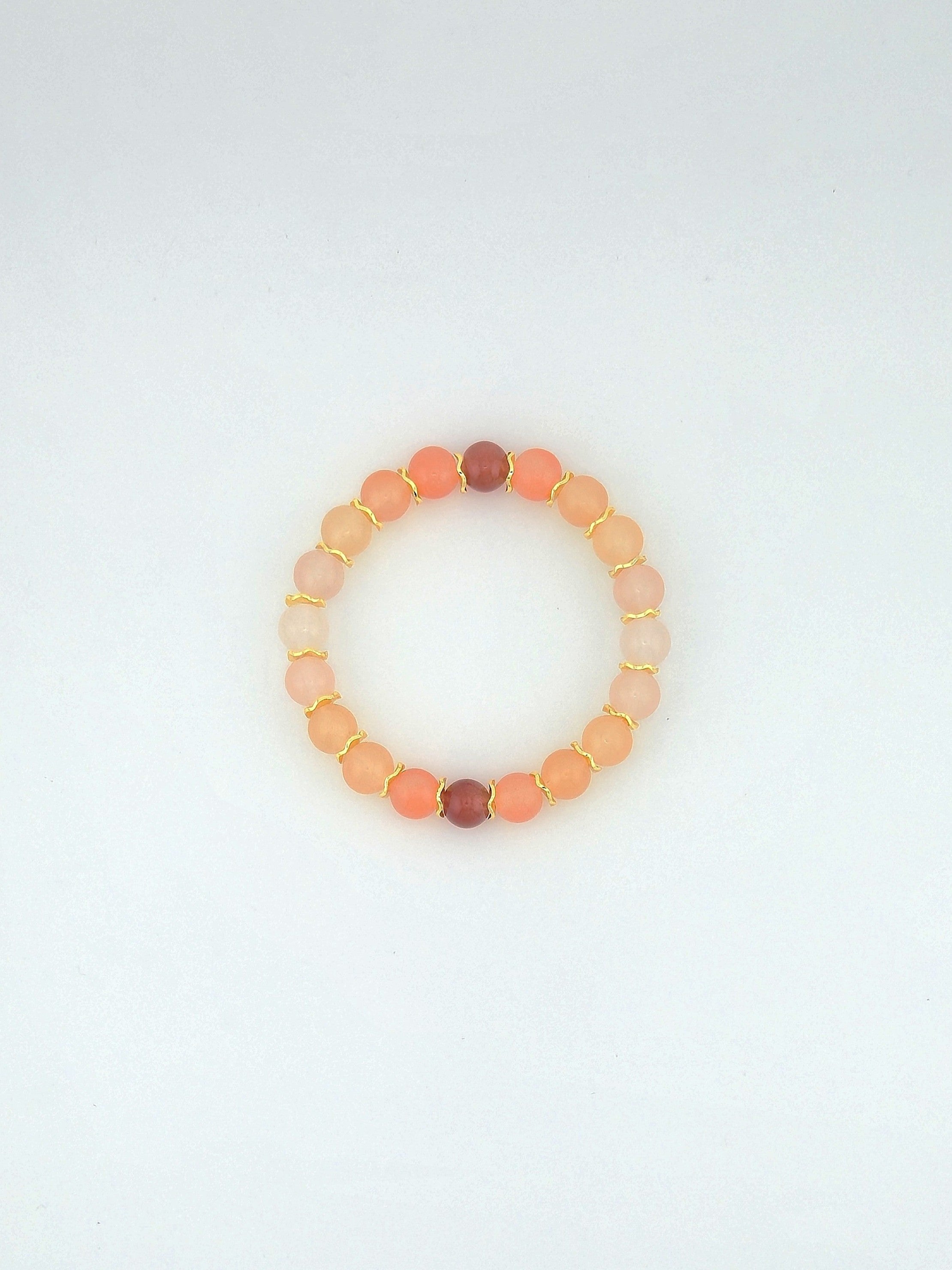 Citrine Ombre Glass Bead Bracelet