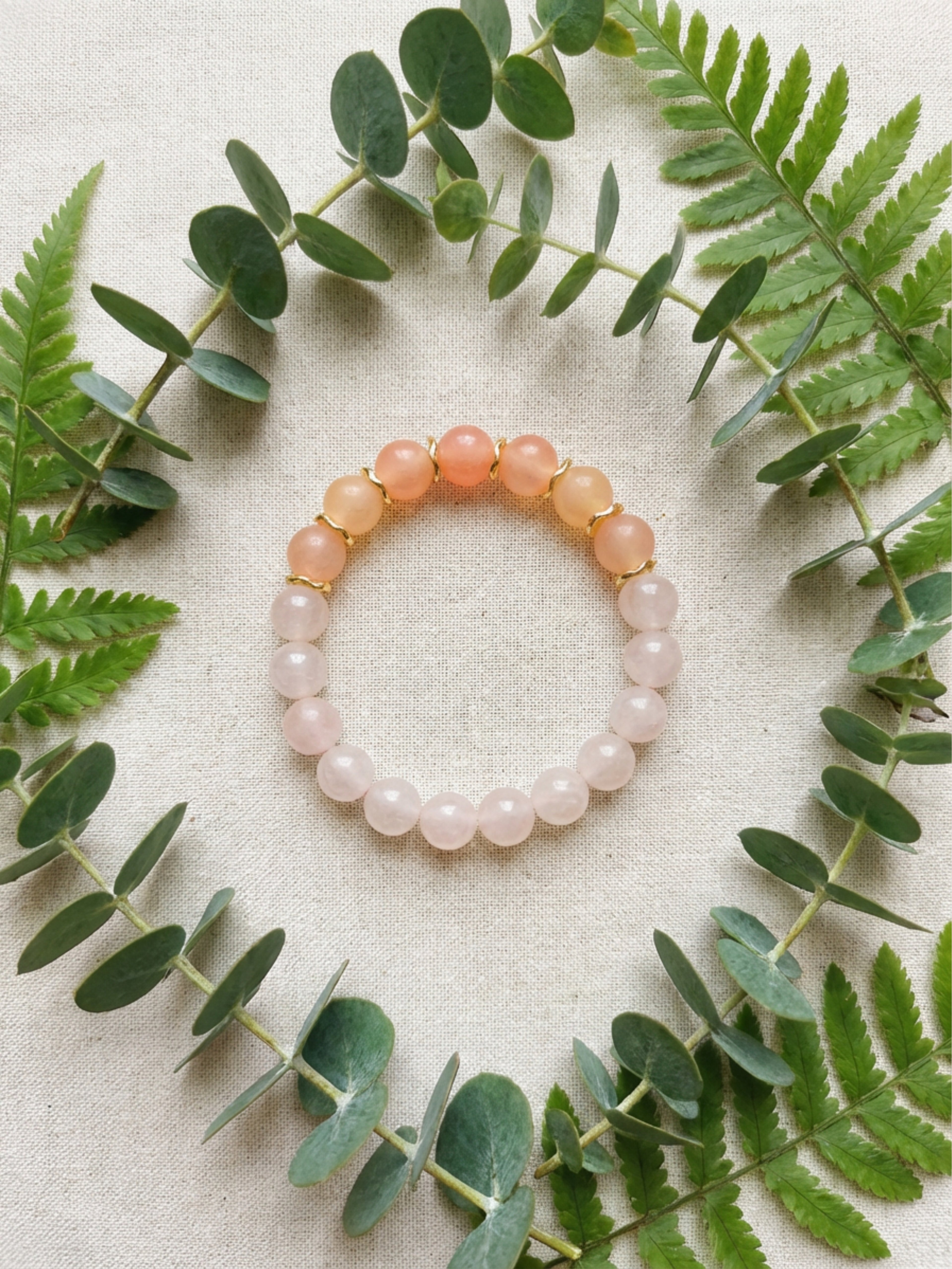Citrine Ombre Glass Bead Bracelet