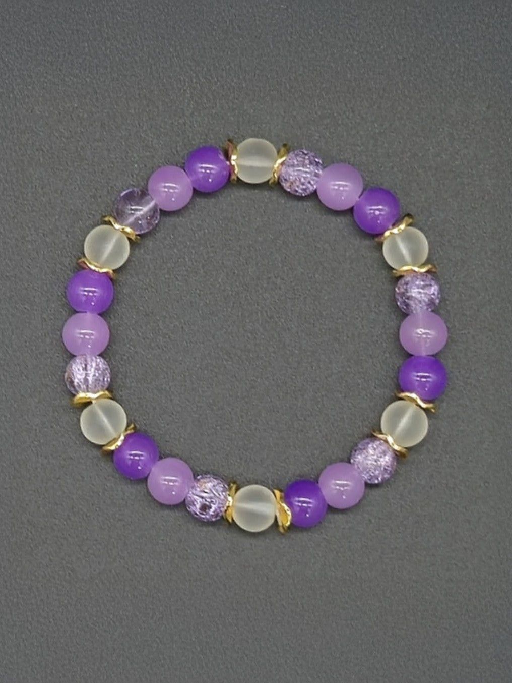Purple Glass Bead Bracelet