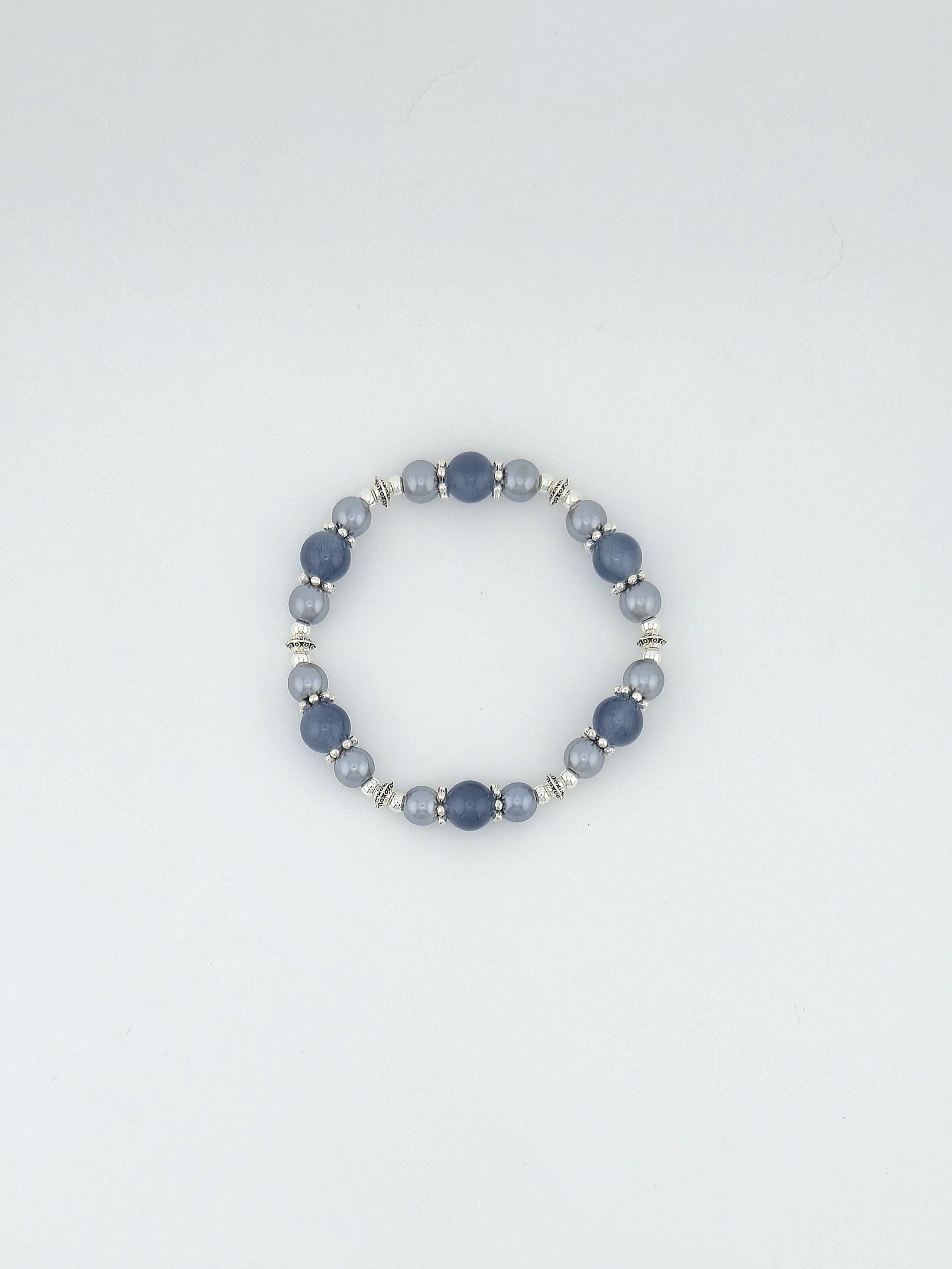 Marian Blue Glass Bead Bracelet