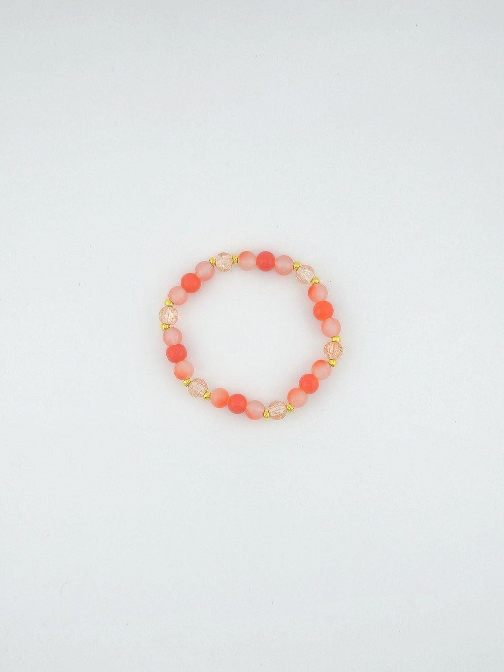 Just Peachy Glass Bead Bracelet