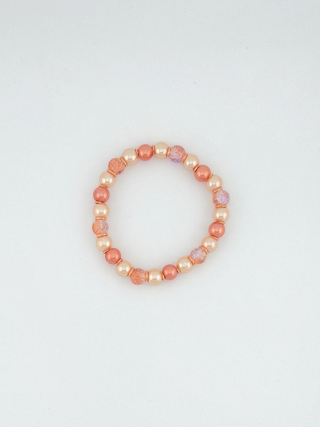 Apricot Glass Bead Bracelet