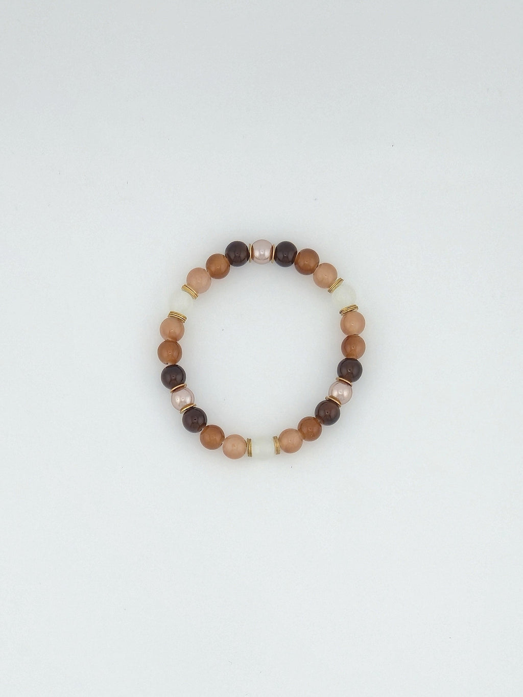 Brown Ombre Glass Bead Bracelet