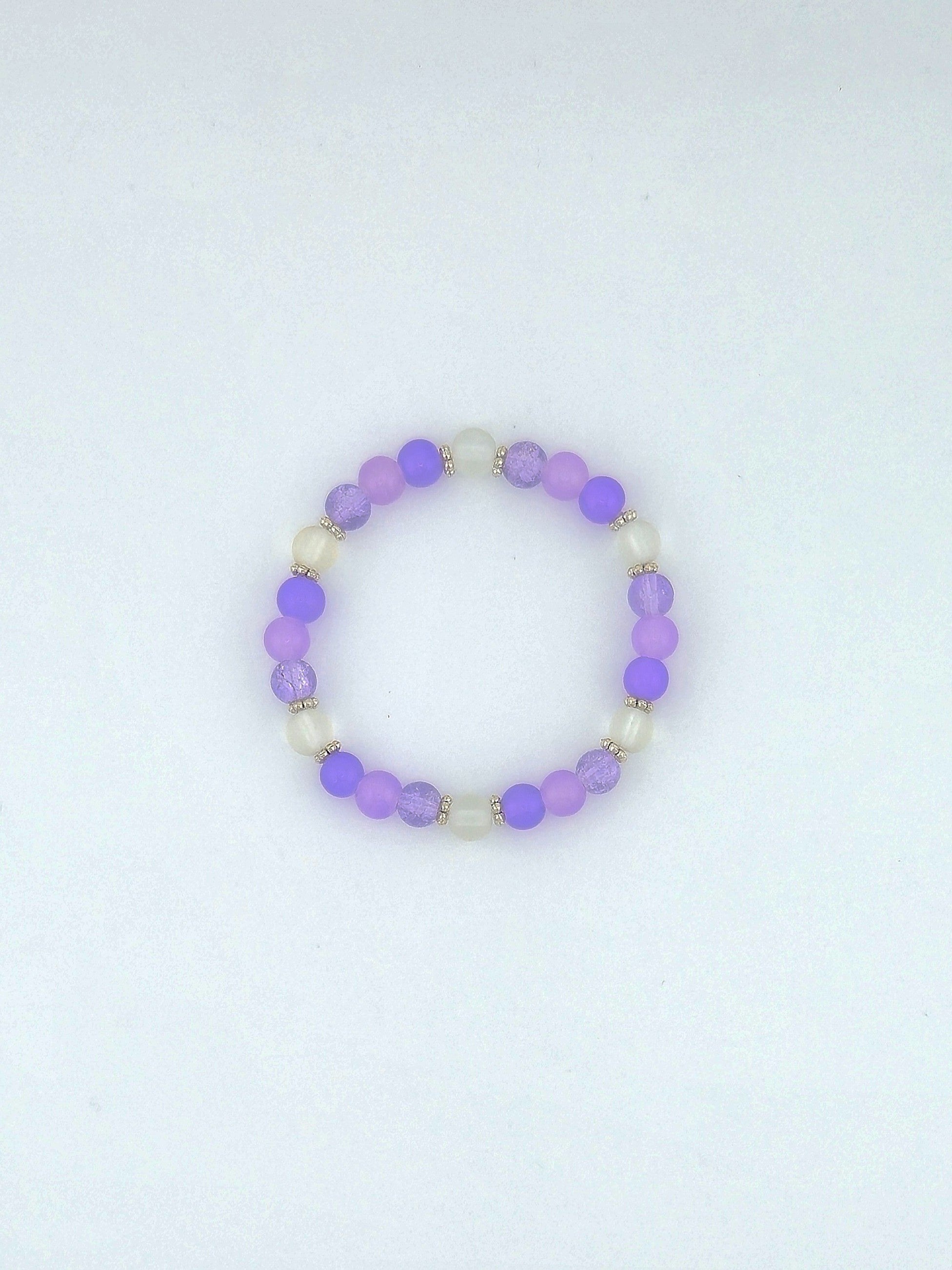 Purple Glass Bead Bracelet