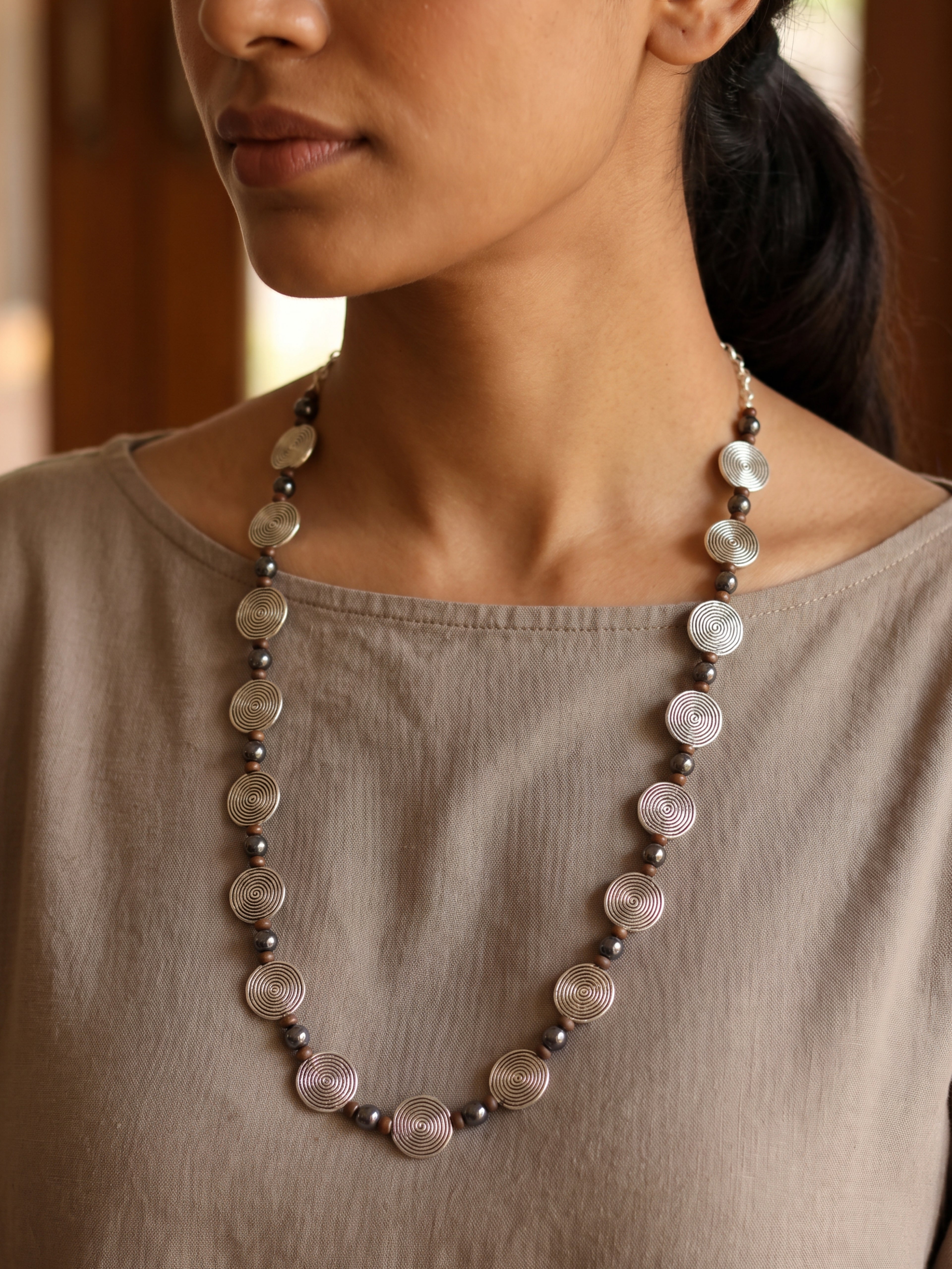 Tibetan Lentil Bead Necklace