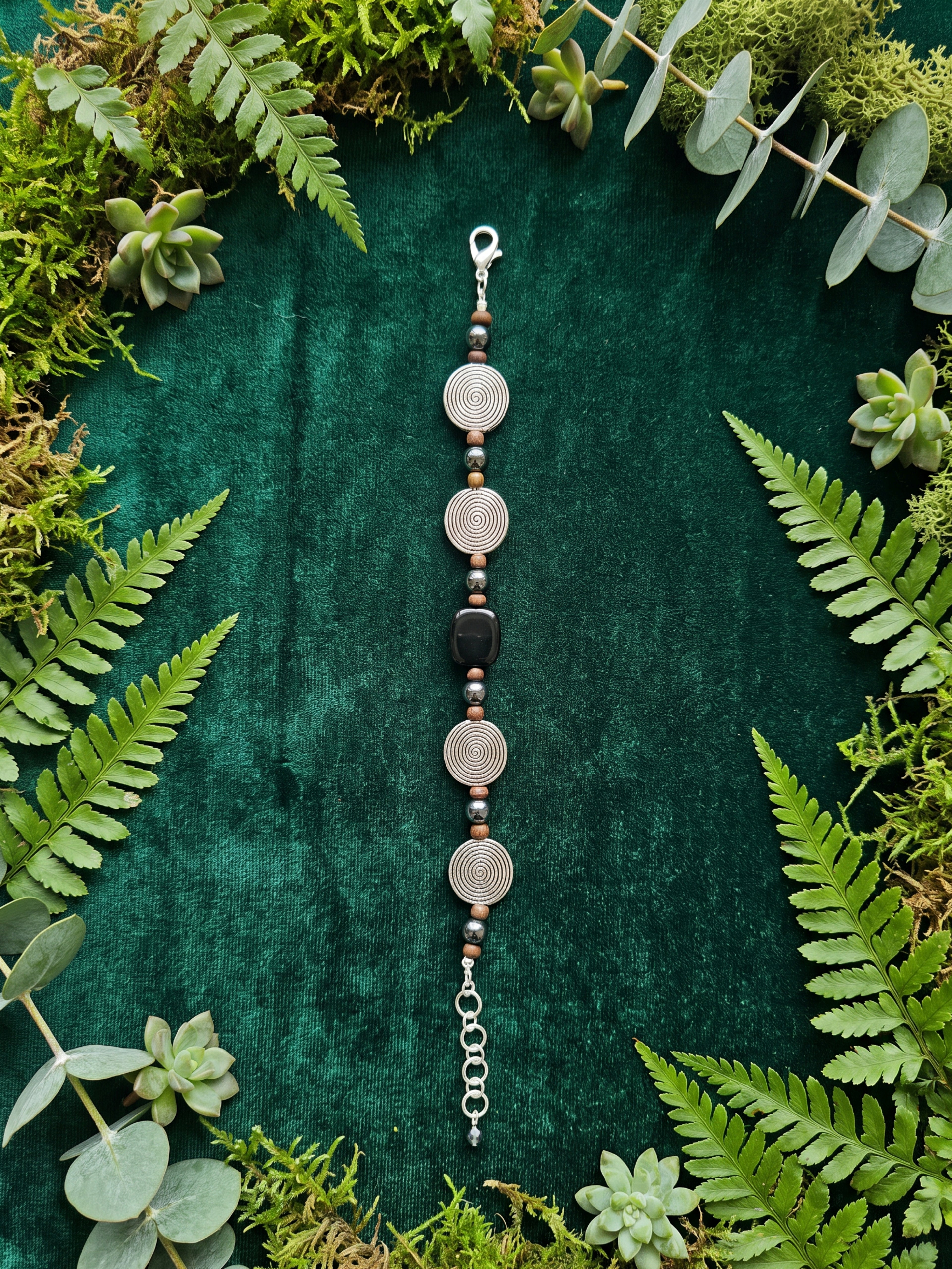 Tibetan Lentil Bead Bracelet 8"