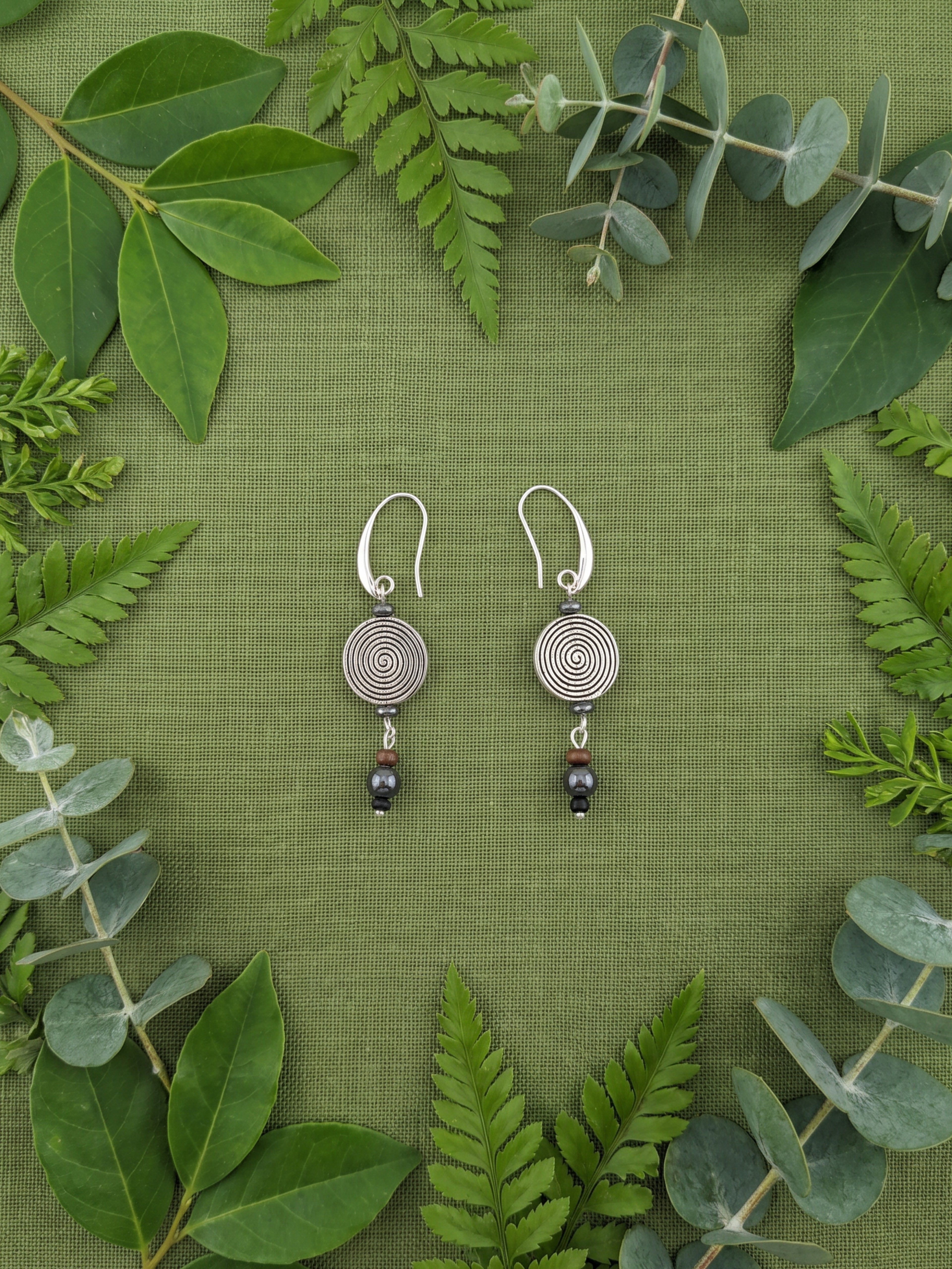 Tibetan Lental Bead Earrings