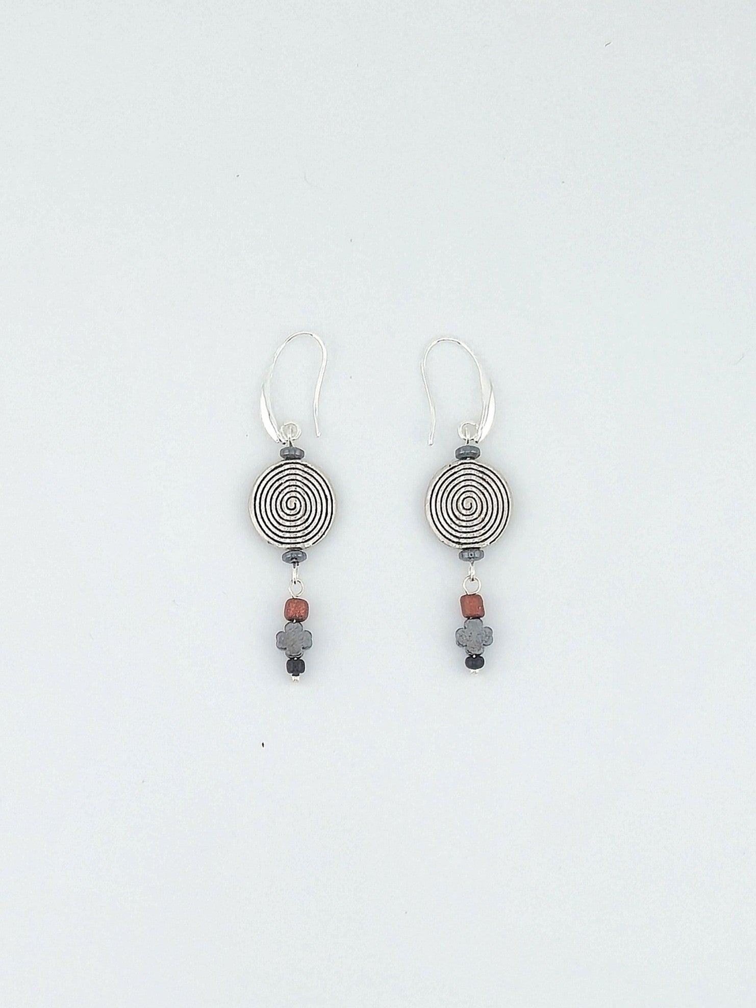 Tibetan Lental Bead Earrings