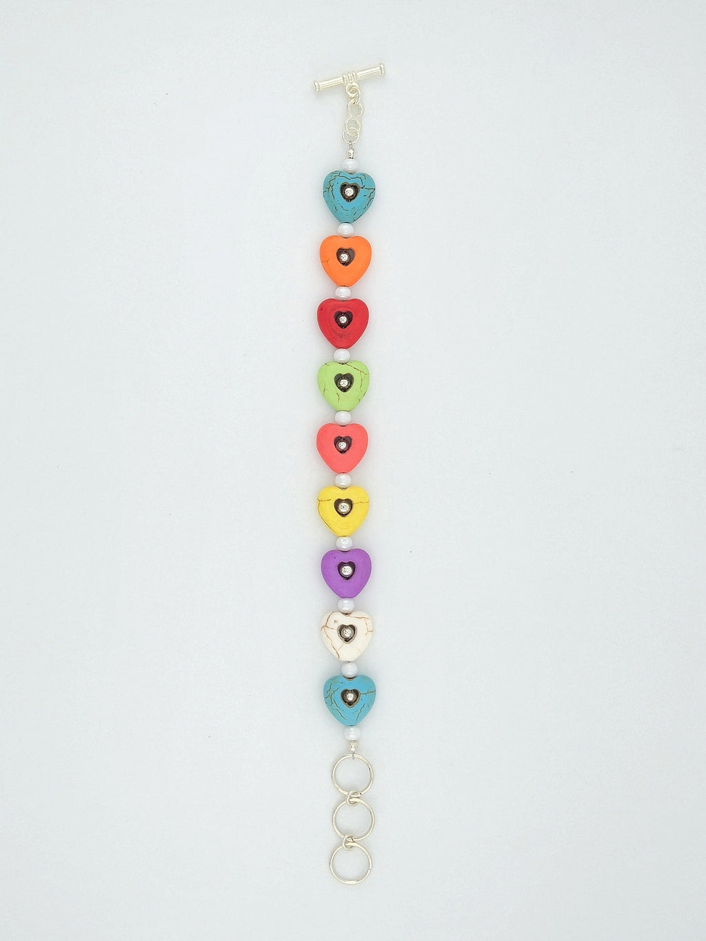 Stone Heart Bracelet 8-9"