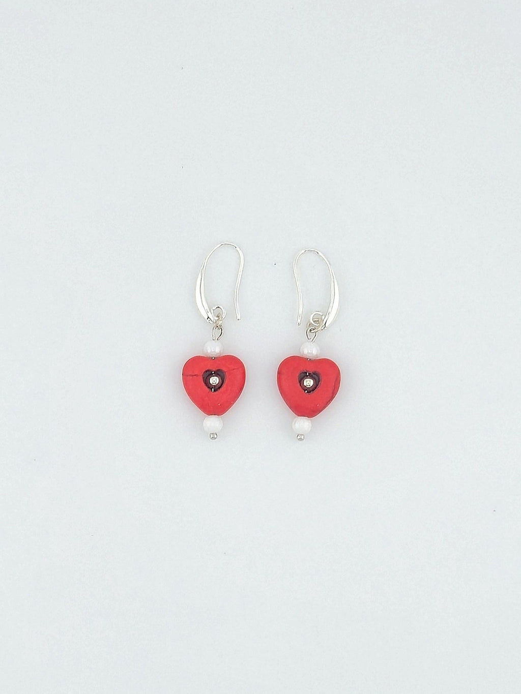 Stone Heart Earrings