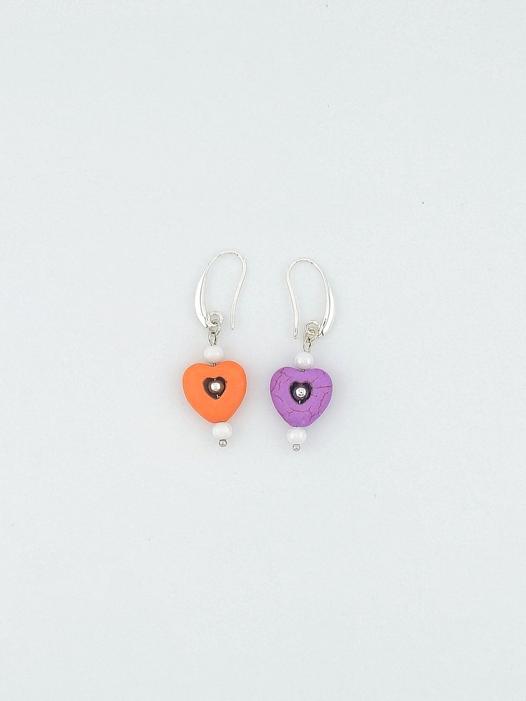 Stone Heart Earrings