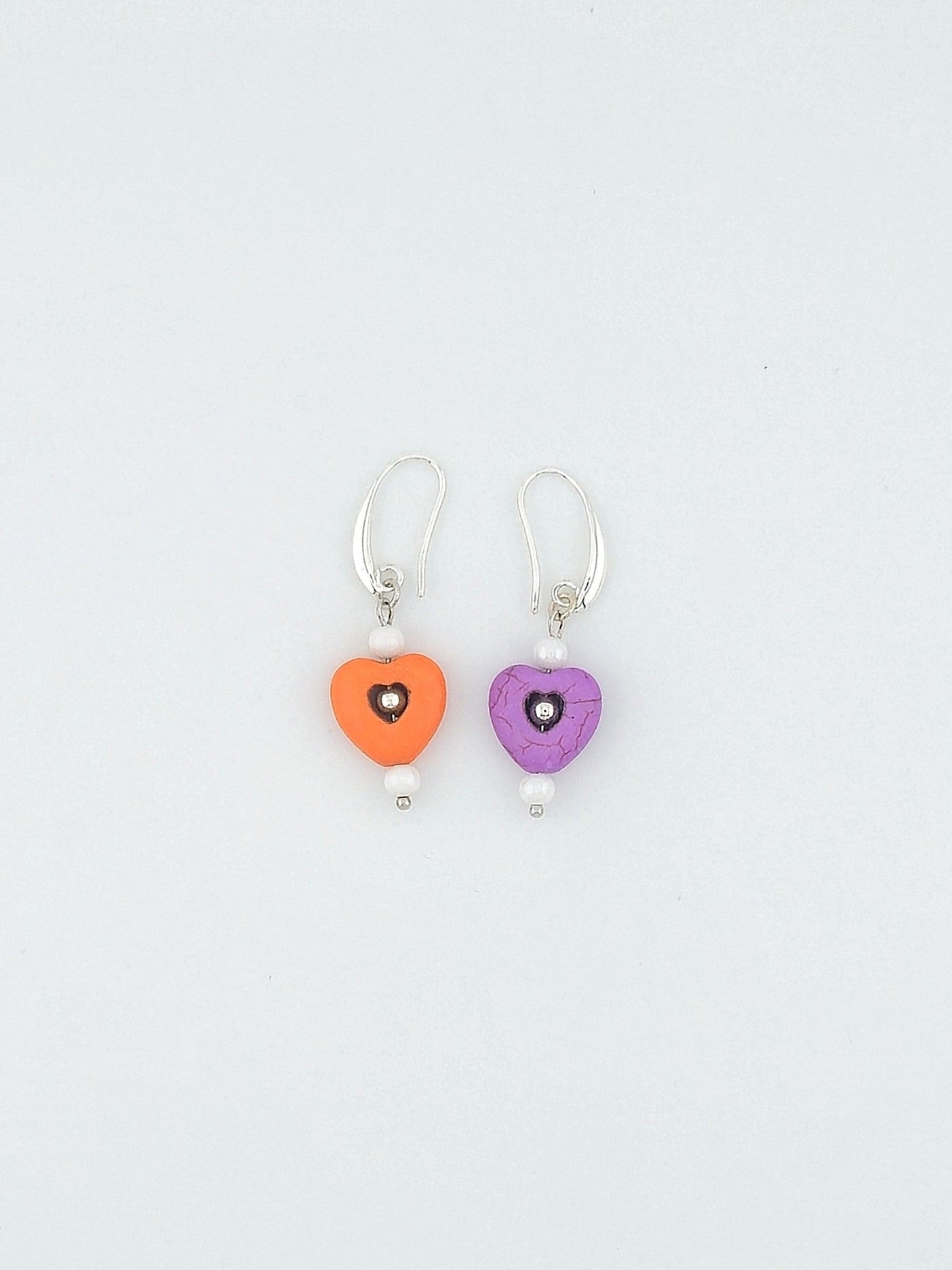 Stone Heart Earrings