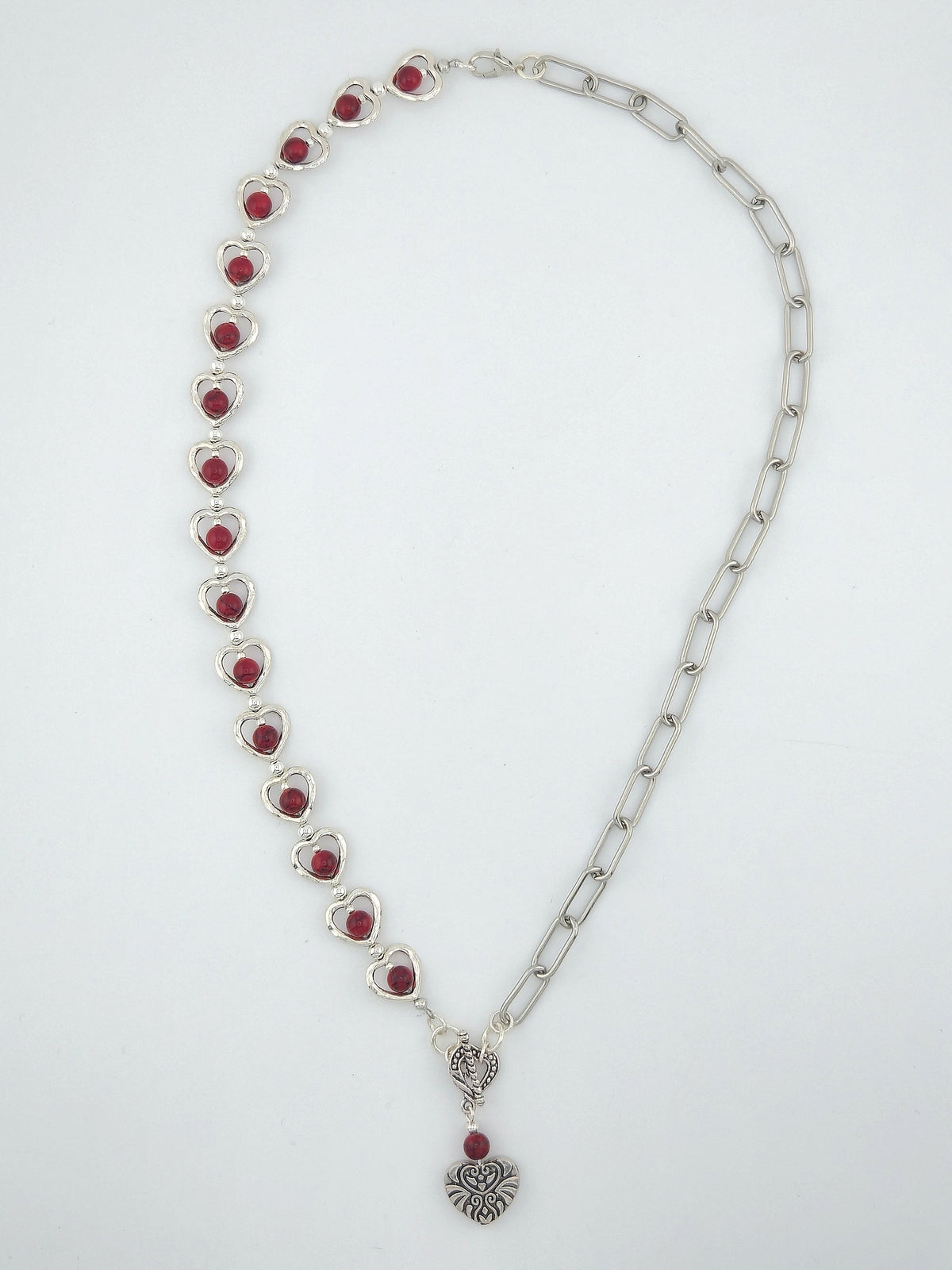 Sweeping Heart Pendant Necklace