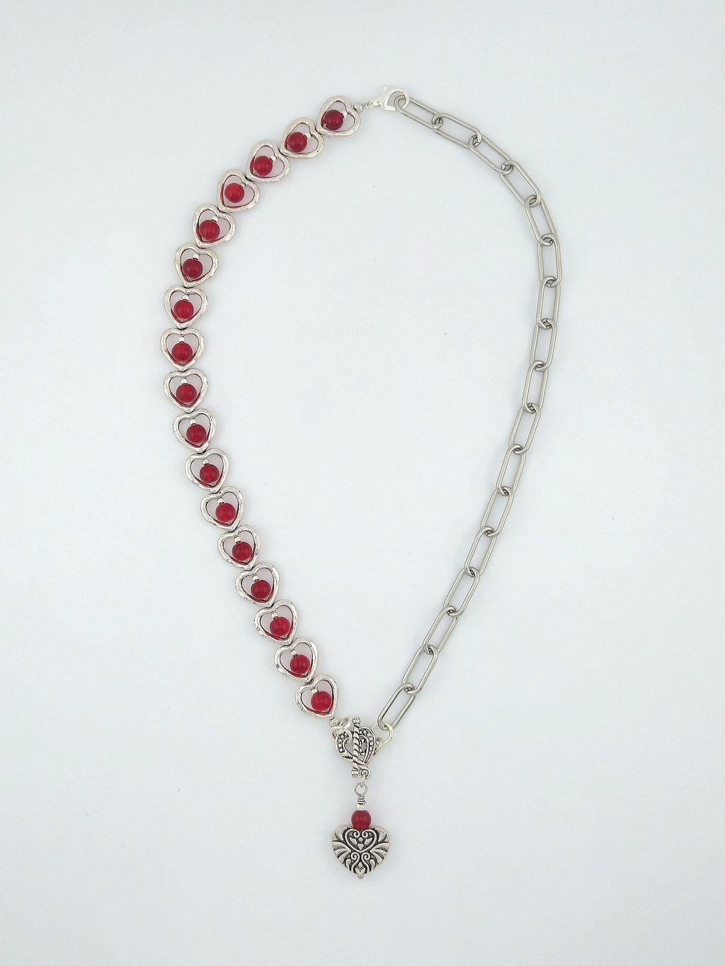 Sweeping Heart Pendant Necklace