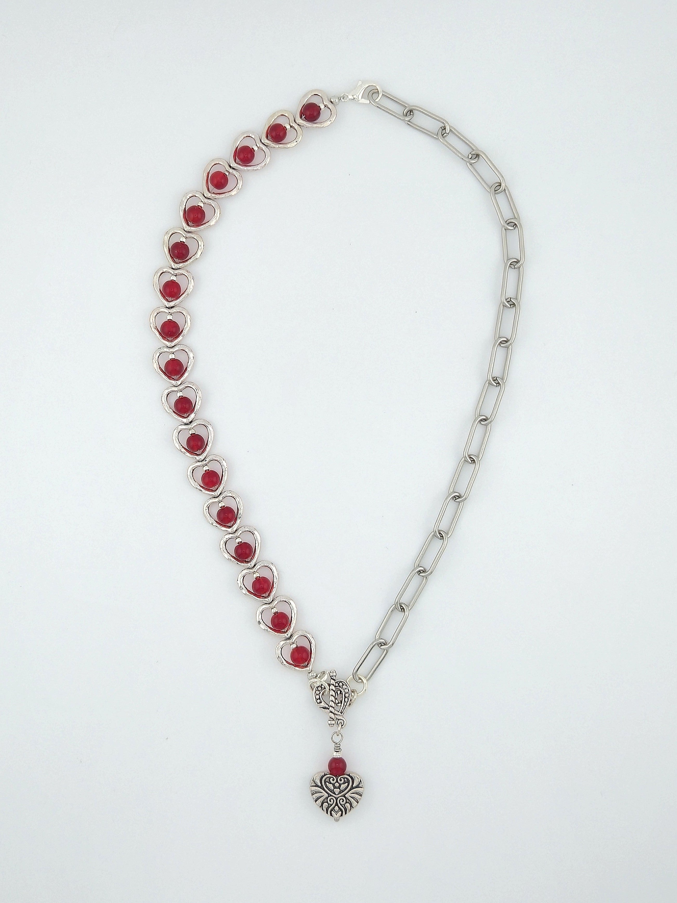 Sweeping Heart Pendant Necklace