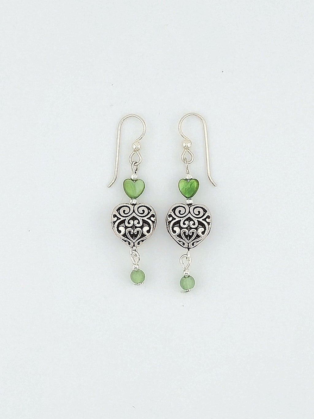 Silver Filigree Heart Earrings - 4 variations
