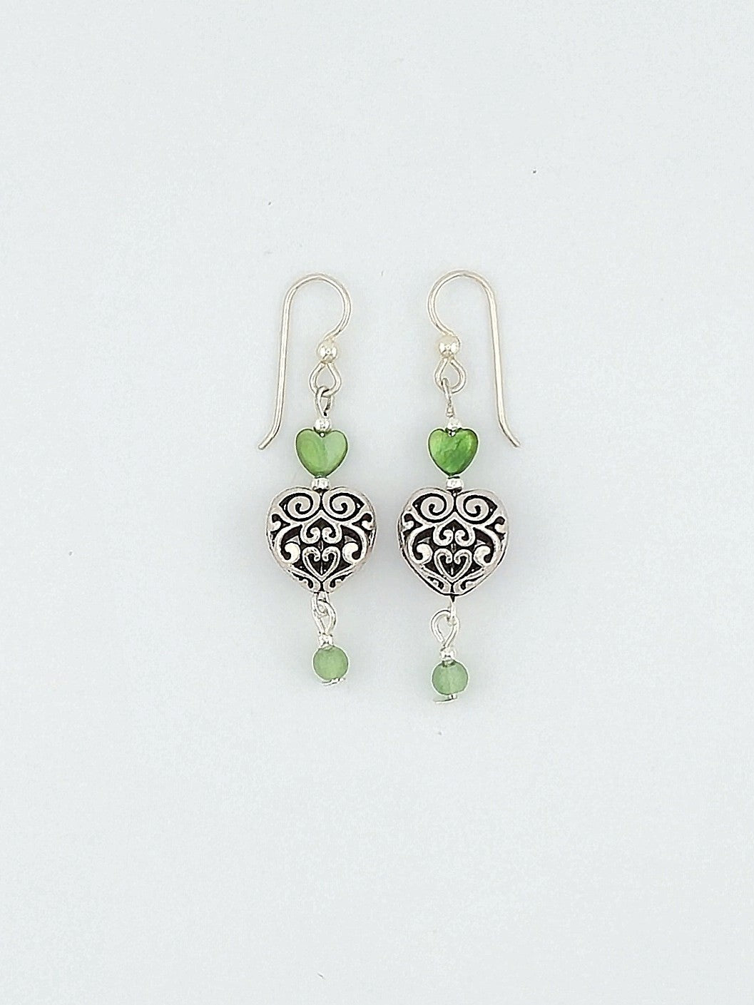 Silver Filigree Heart Earrings - 4 variations