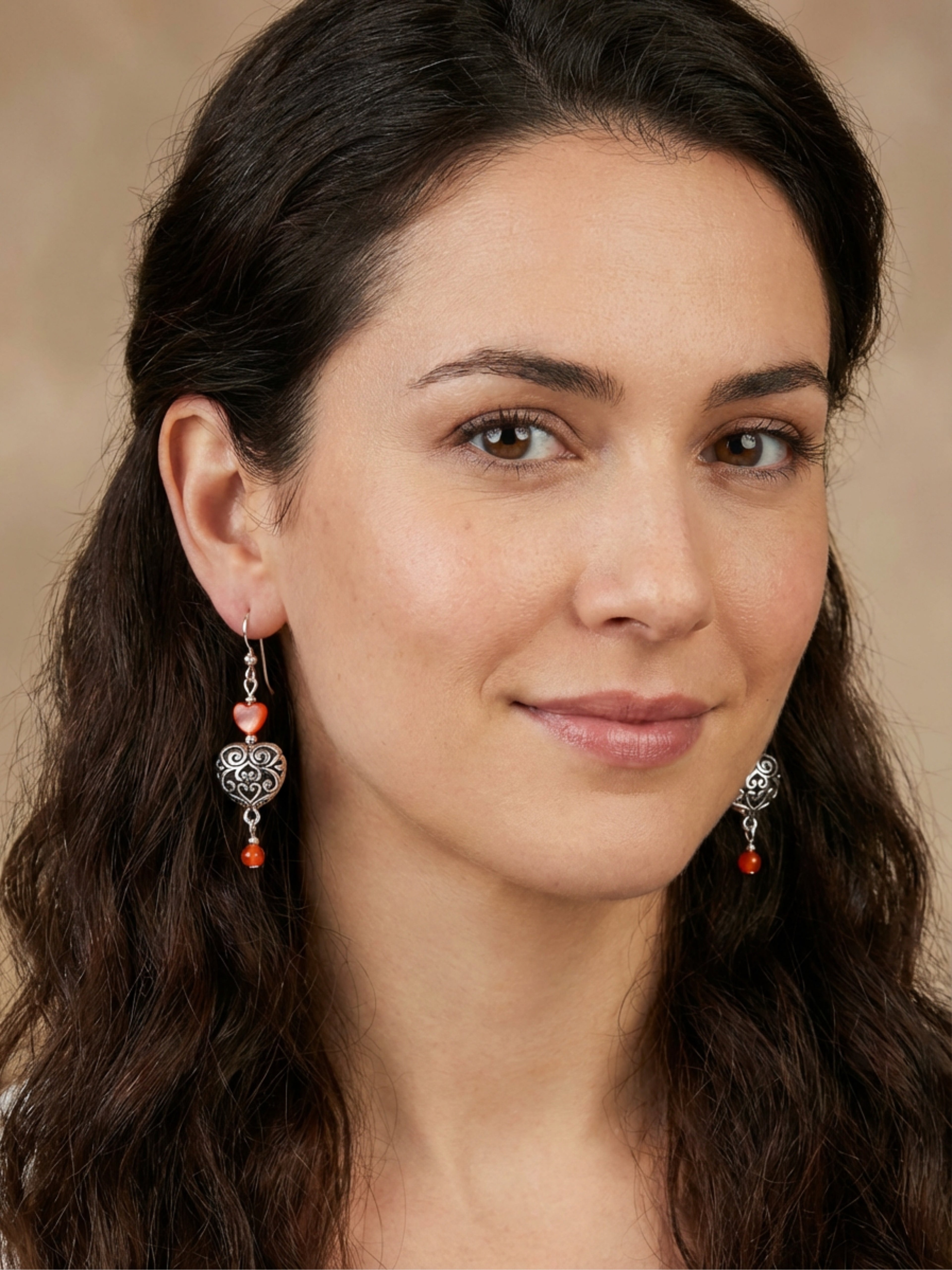 Silver Filigree Heart Earrings - 4 variations