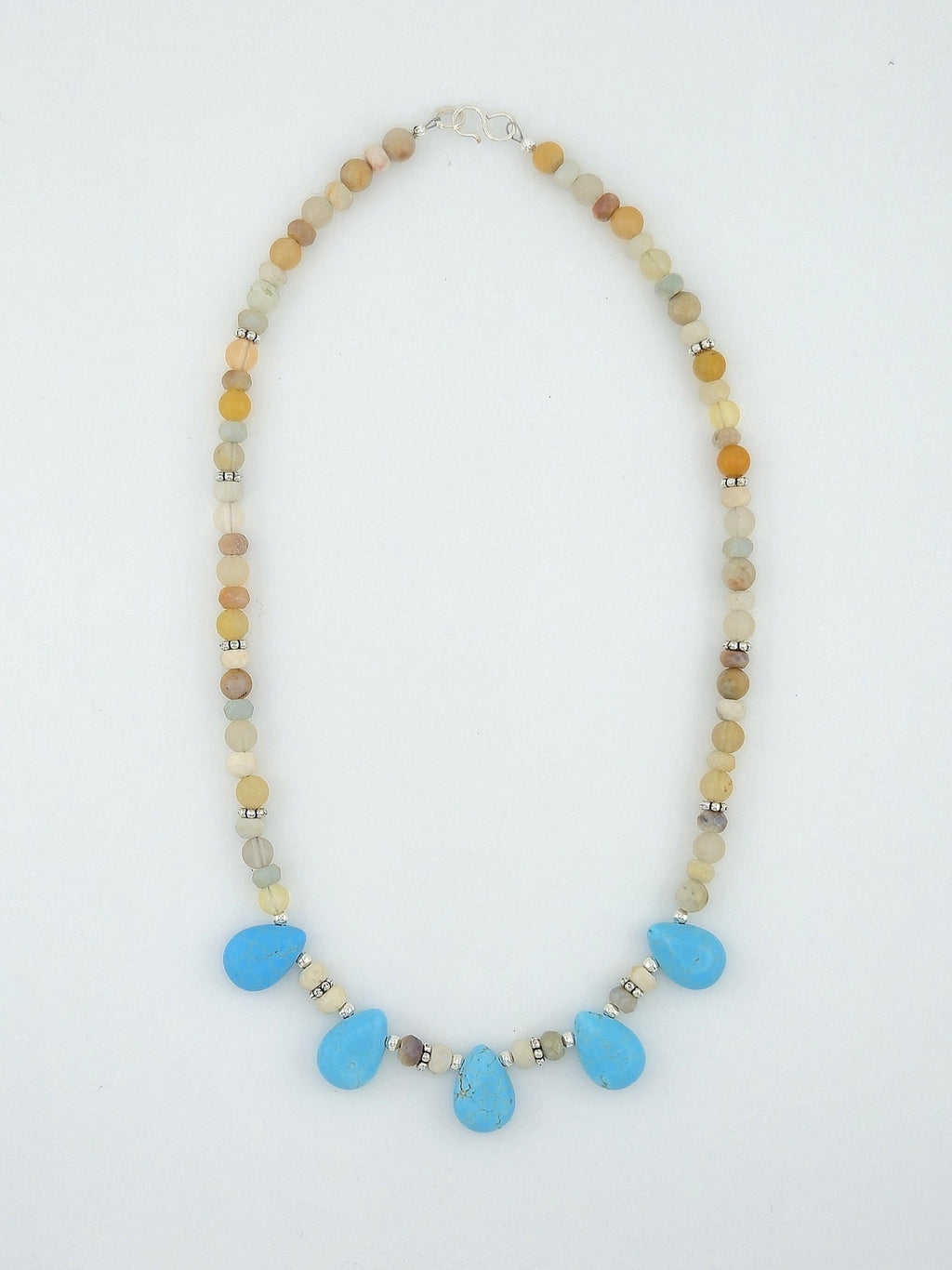 Turquoise Teardrop Collar Necklace