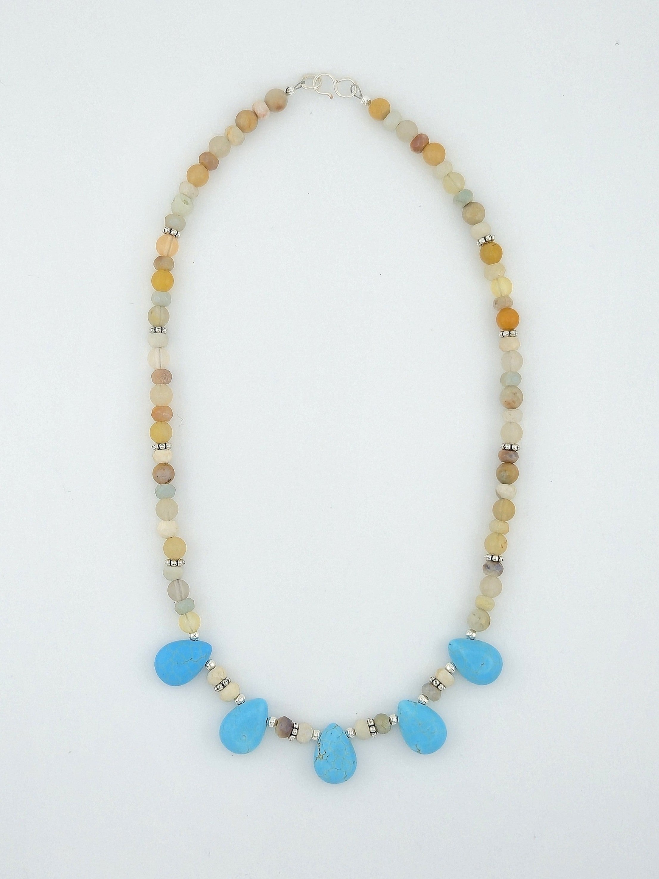 Turquoise Teardrop Collar Necklace