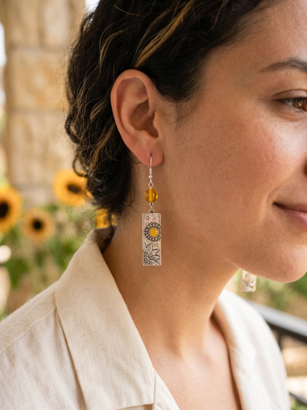 O' Happy Day- Sunflower Earrings