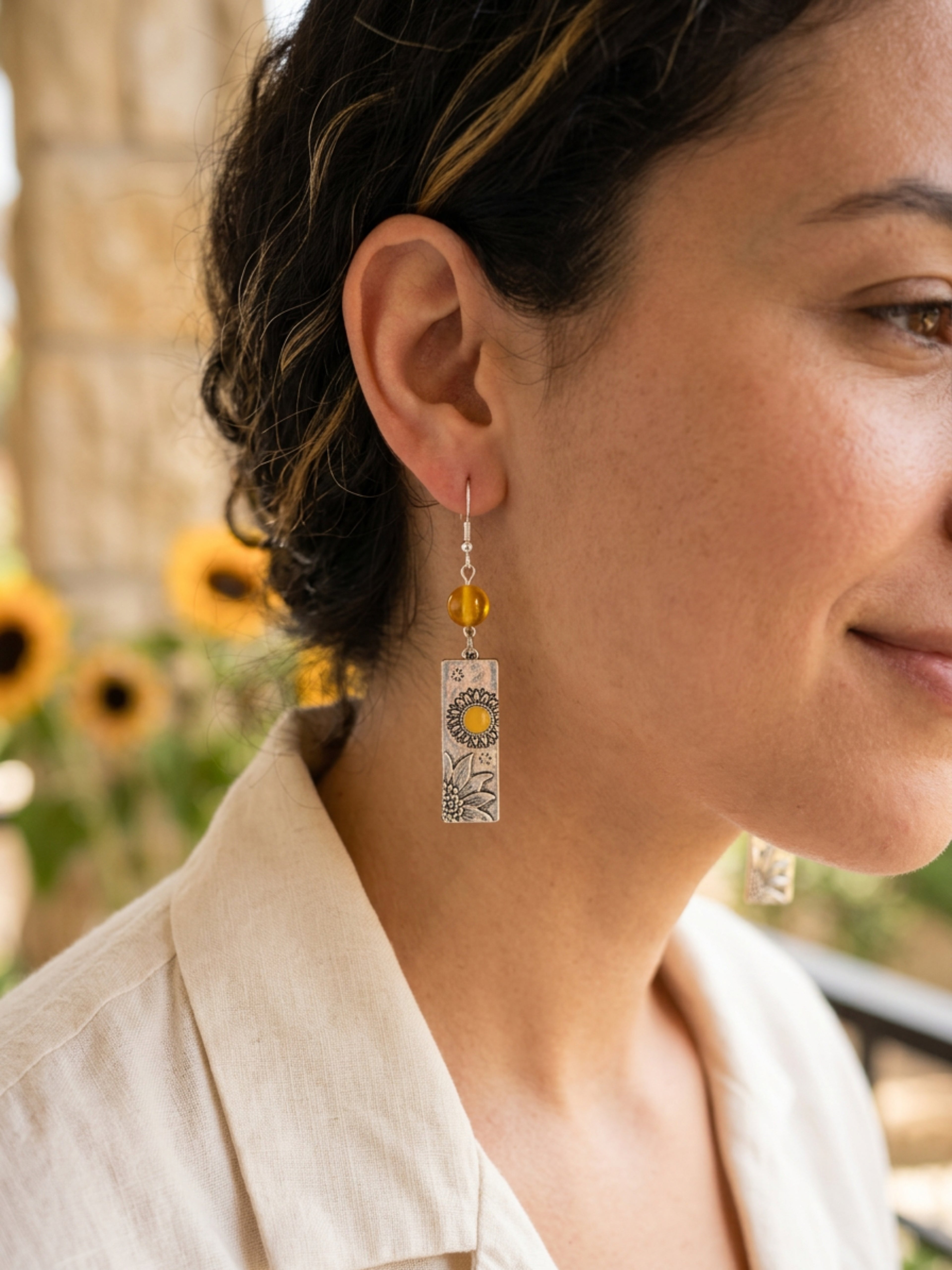 O' Happy Day- Sunflower Earrings