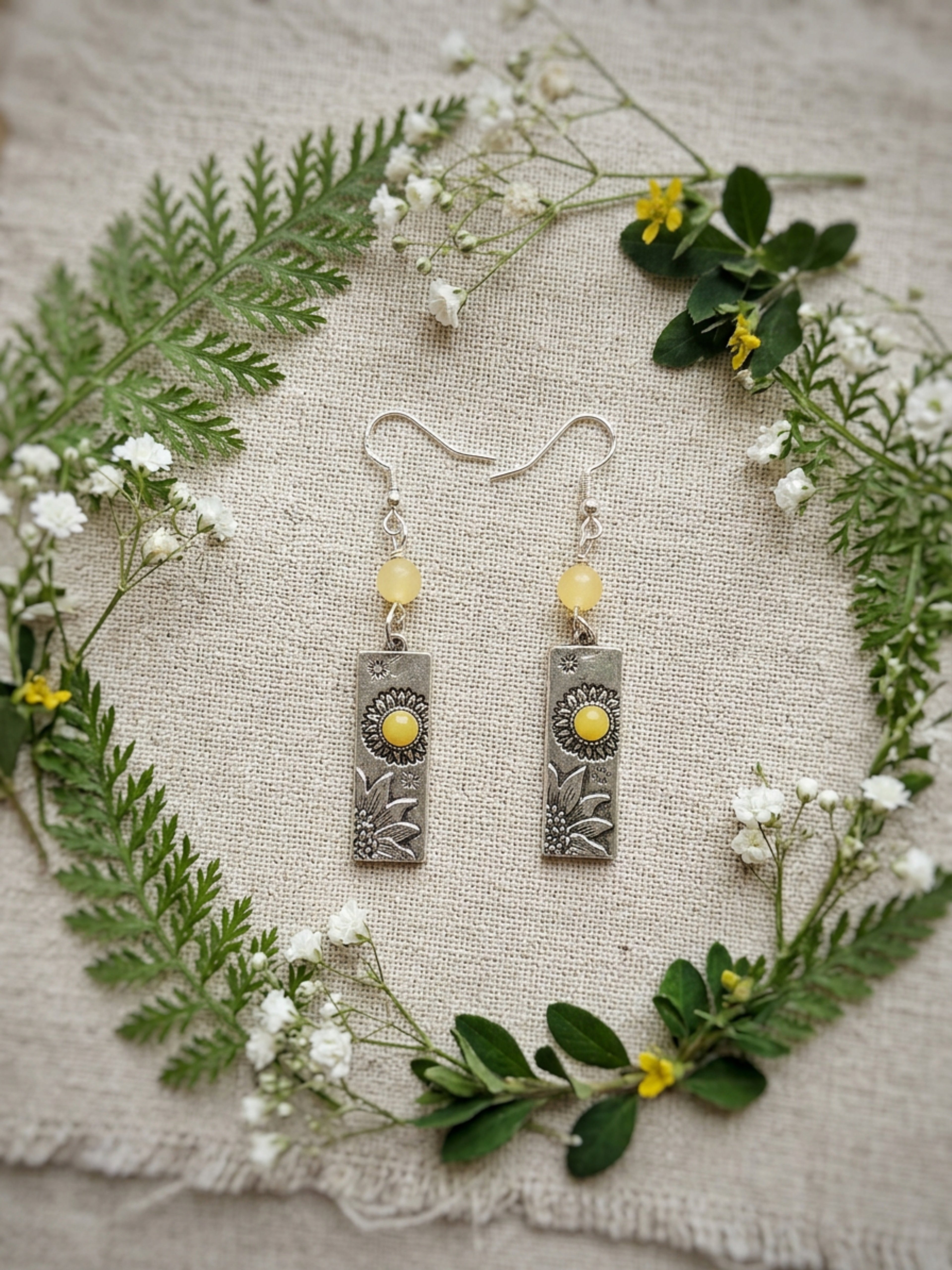 O' Happy Day- Sunflower Earrings