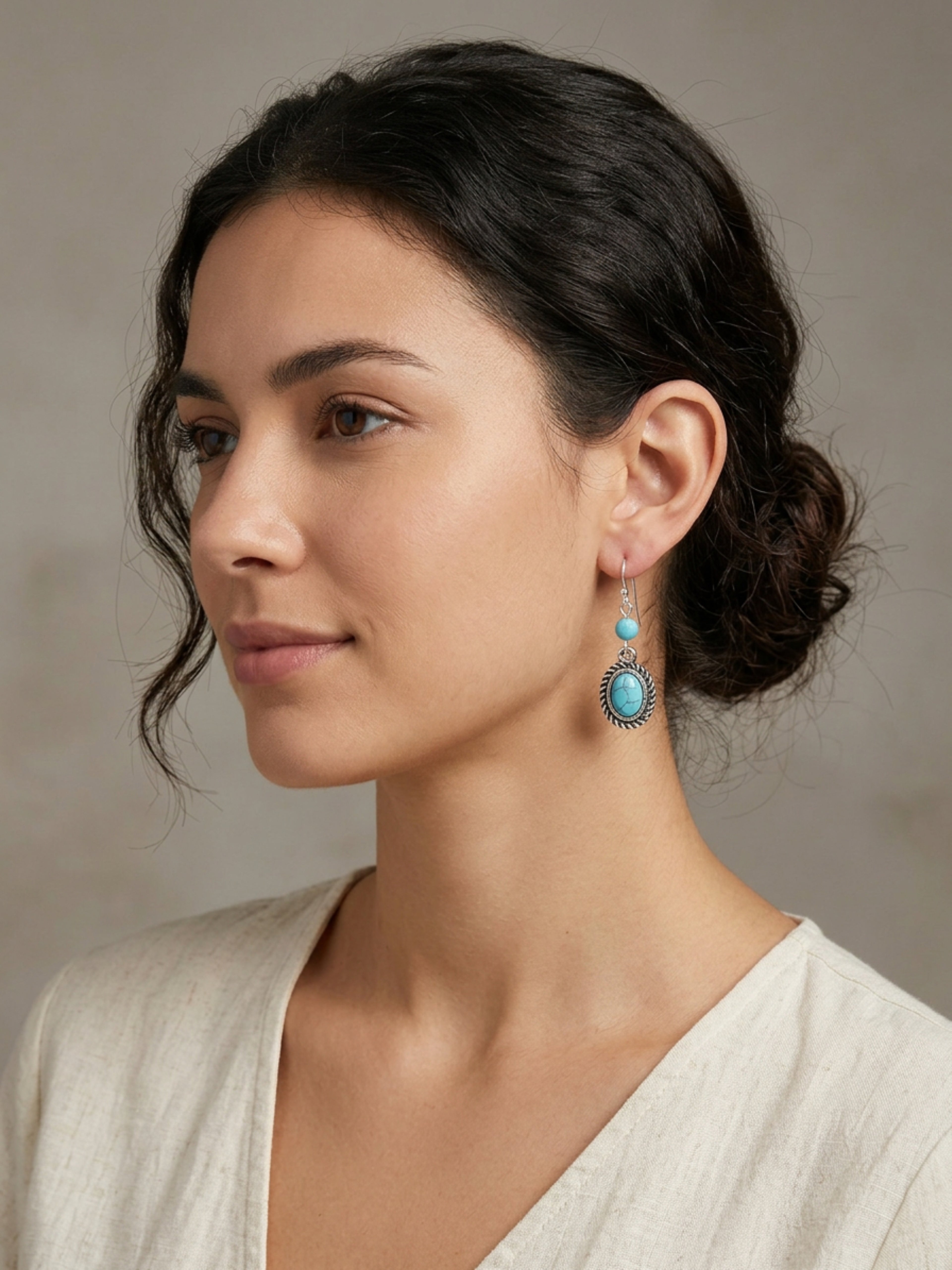 Turquoise Pendant Earrings