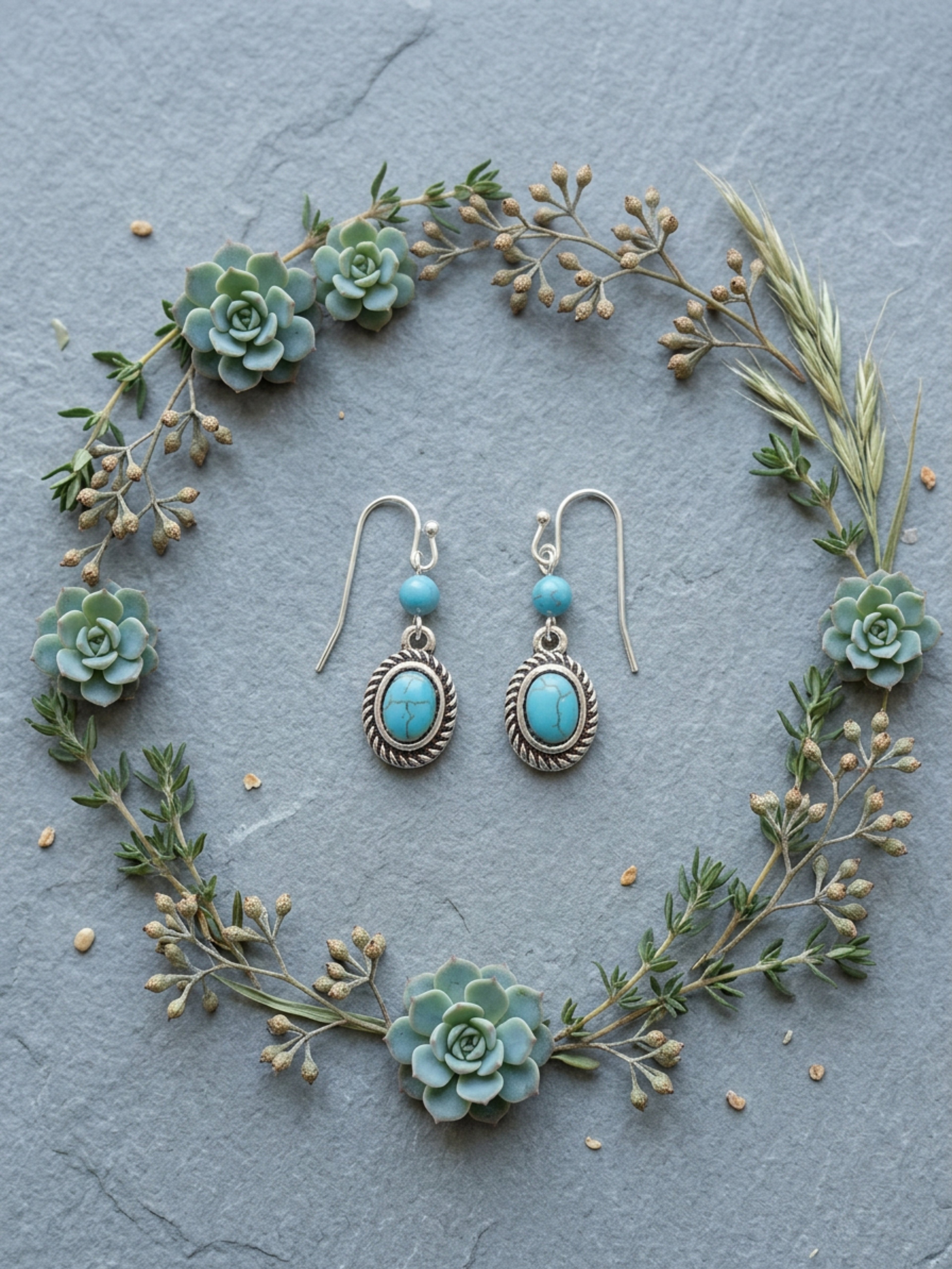 Turquoise Pendant Earrings