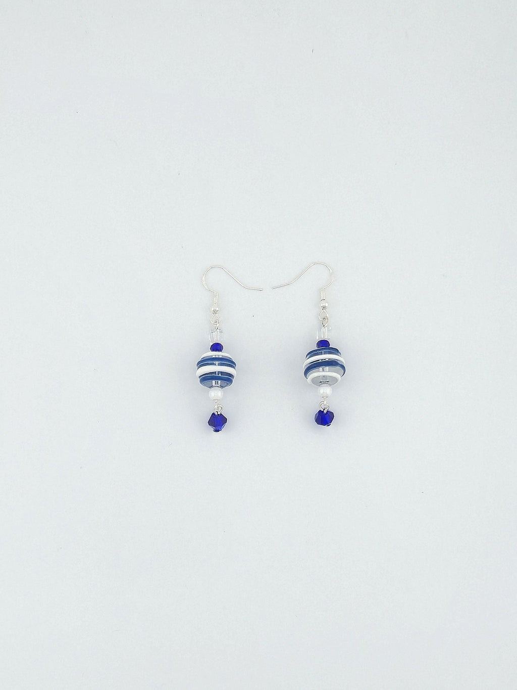 Blue & White Lampwork Earrings