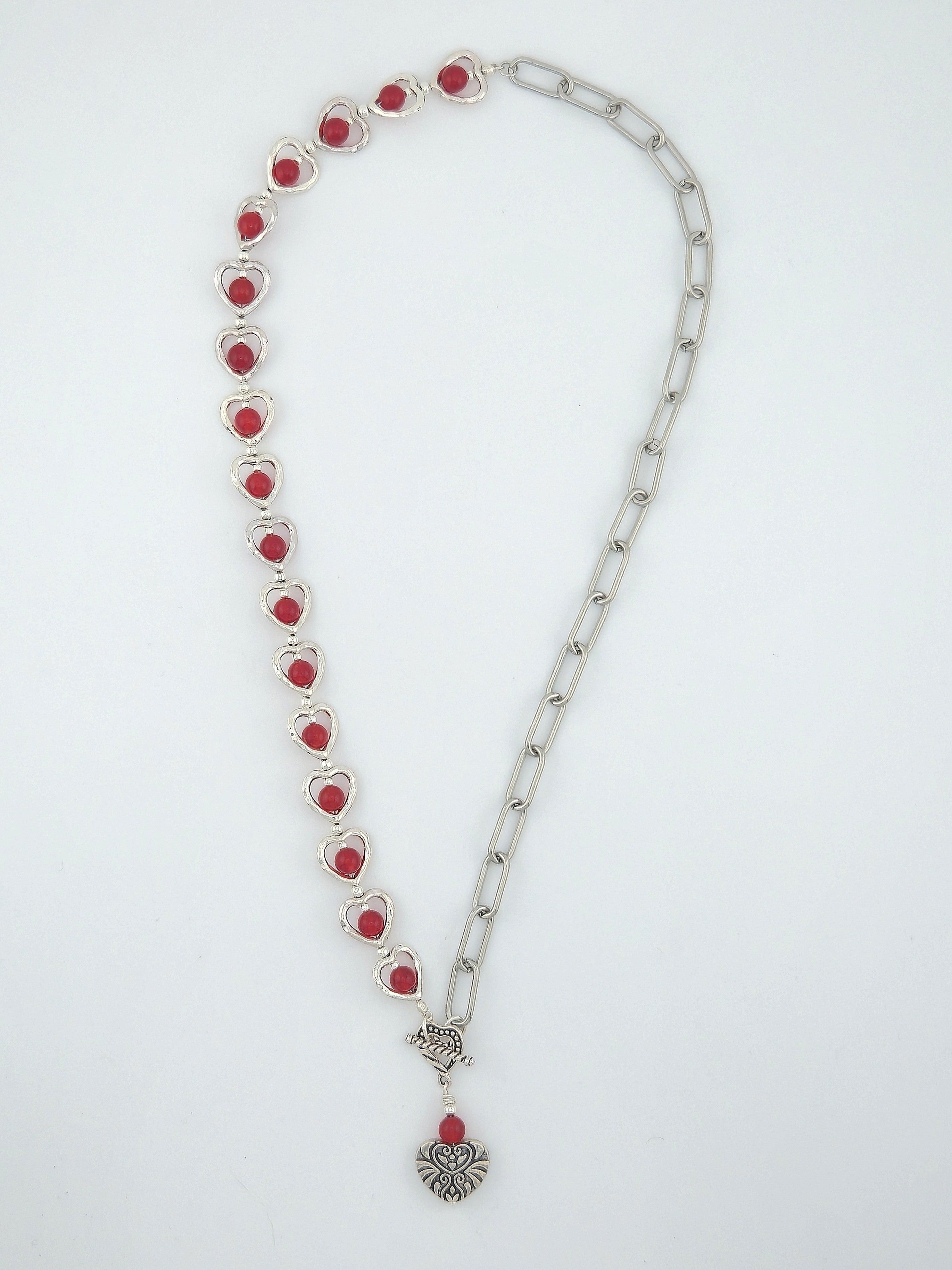 Sweeping Heart Pendant Necklace
