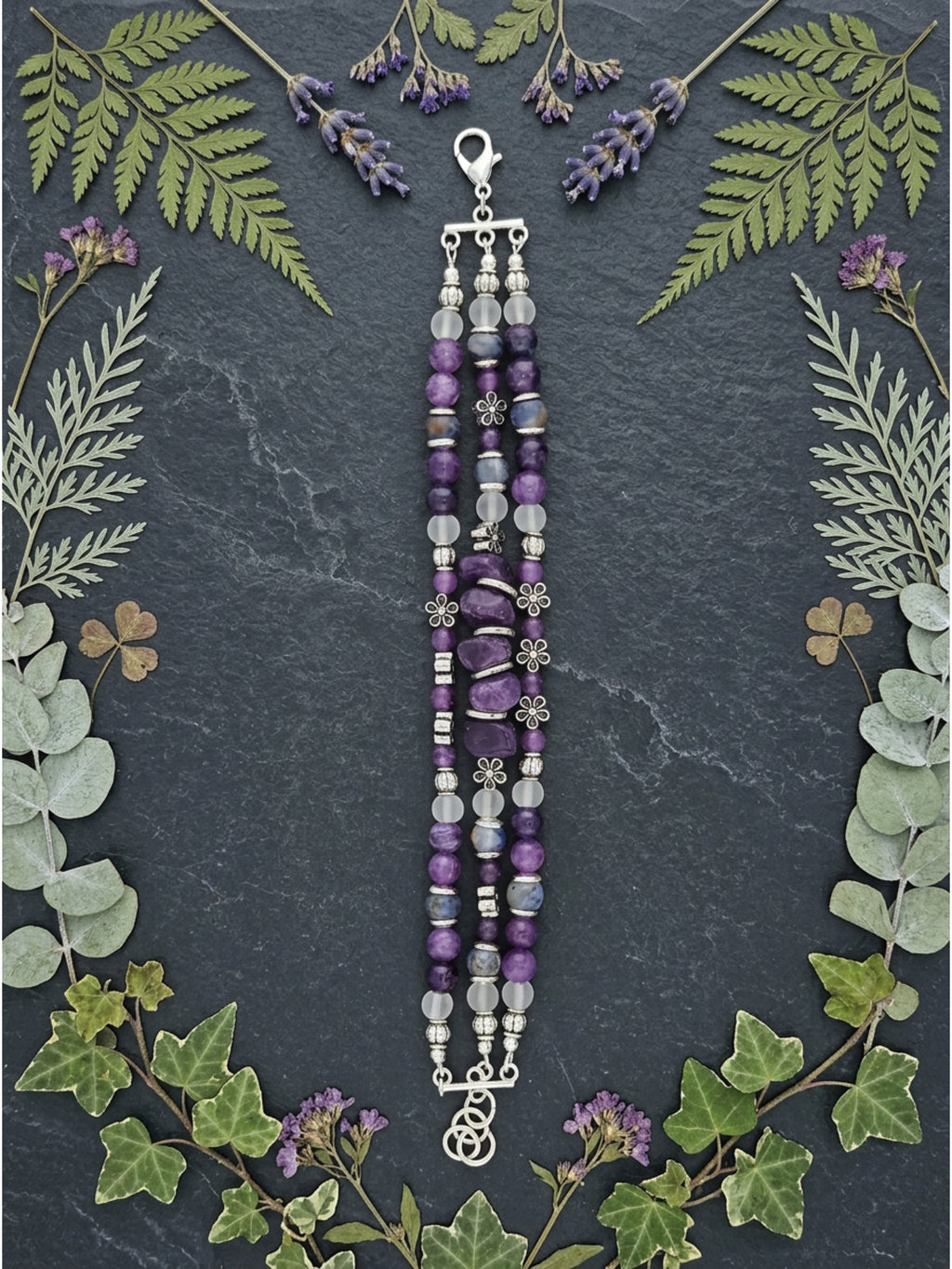 Amethyst Horizon Triple Strand