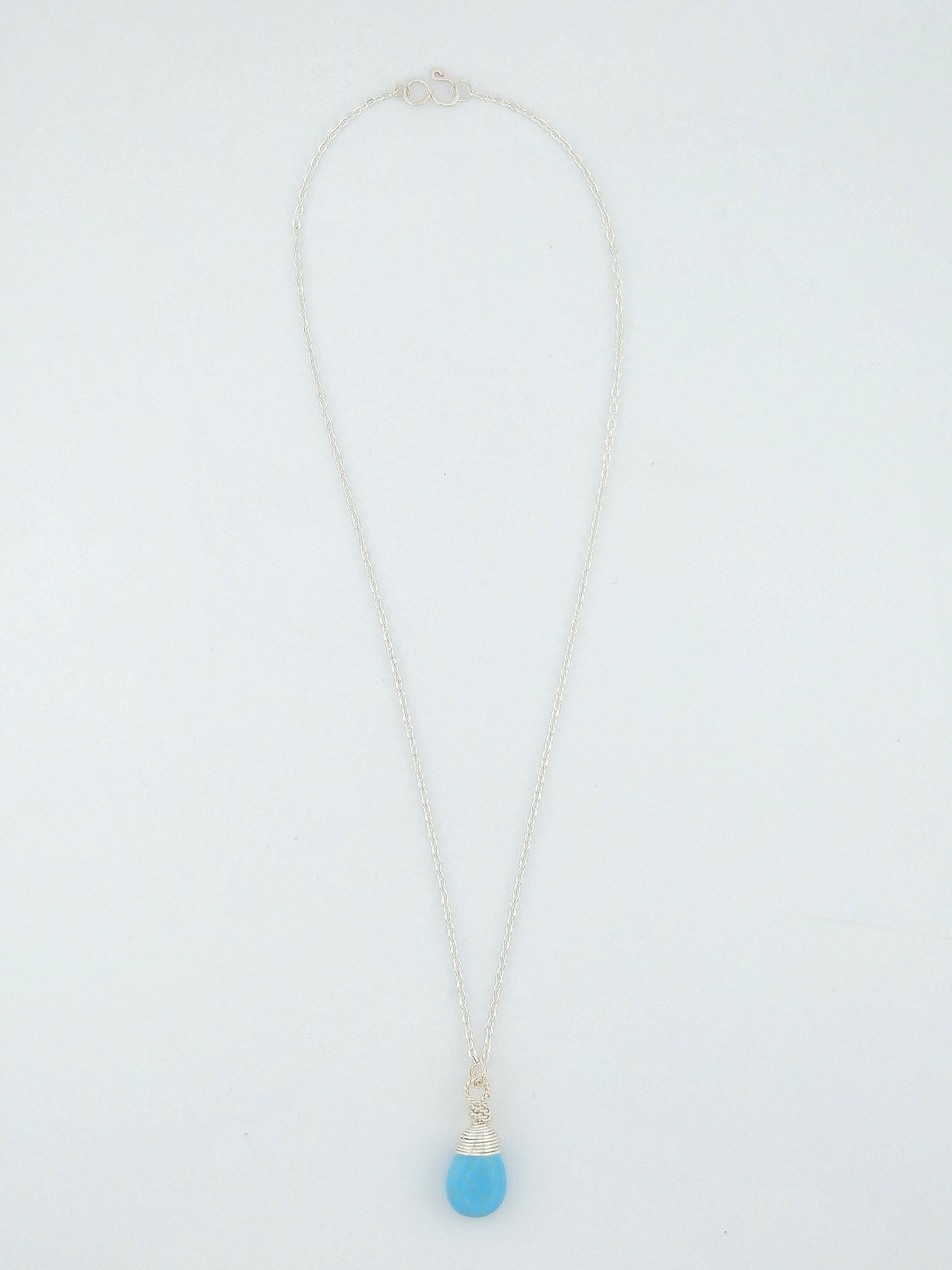Wire Forged Turquoise Necklace