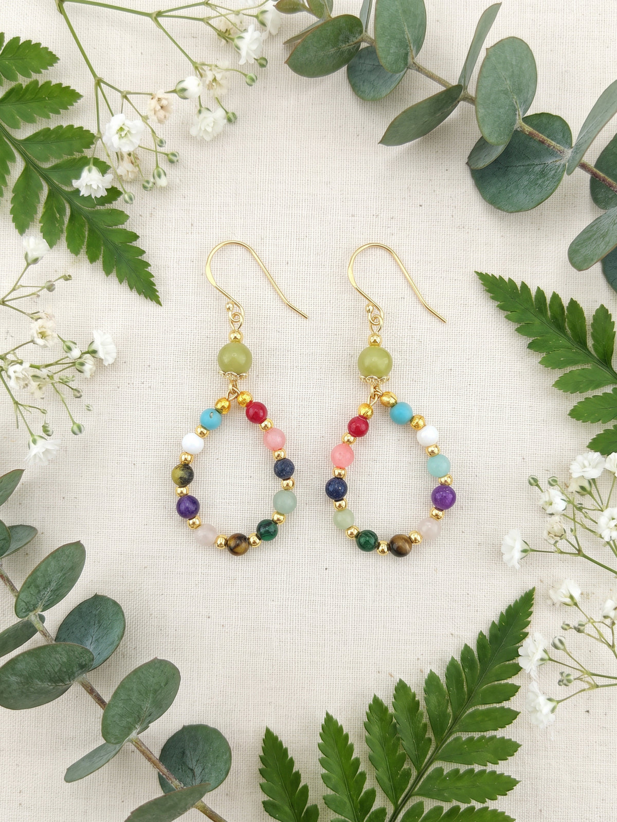 Mixed Natural Stone Earrings