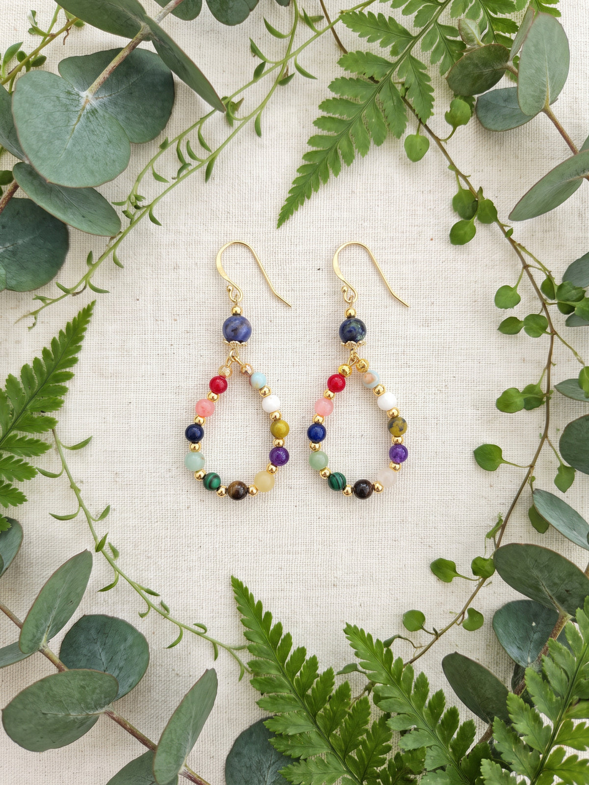 Mixed Natural Stone Earrings