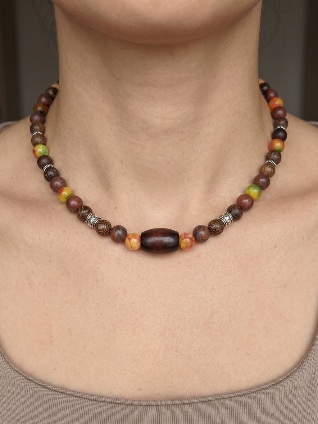 Earth Jasper Bead Choker