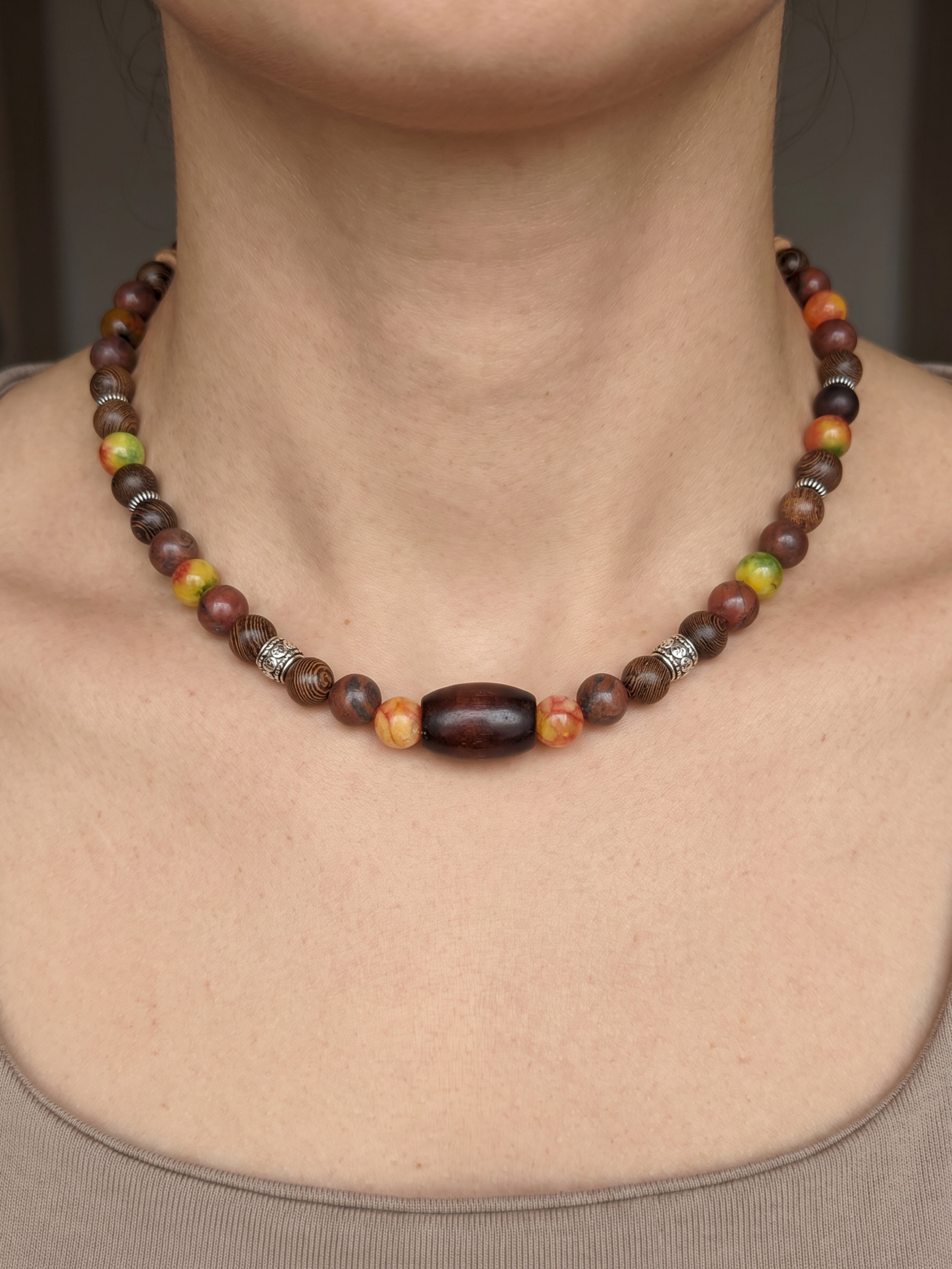 Earth Jasper Bead Choker