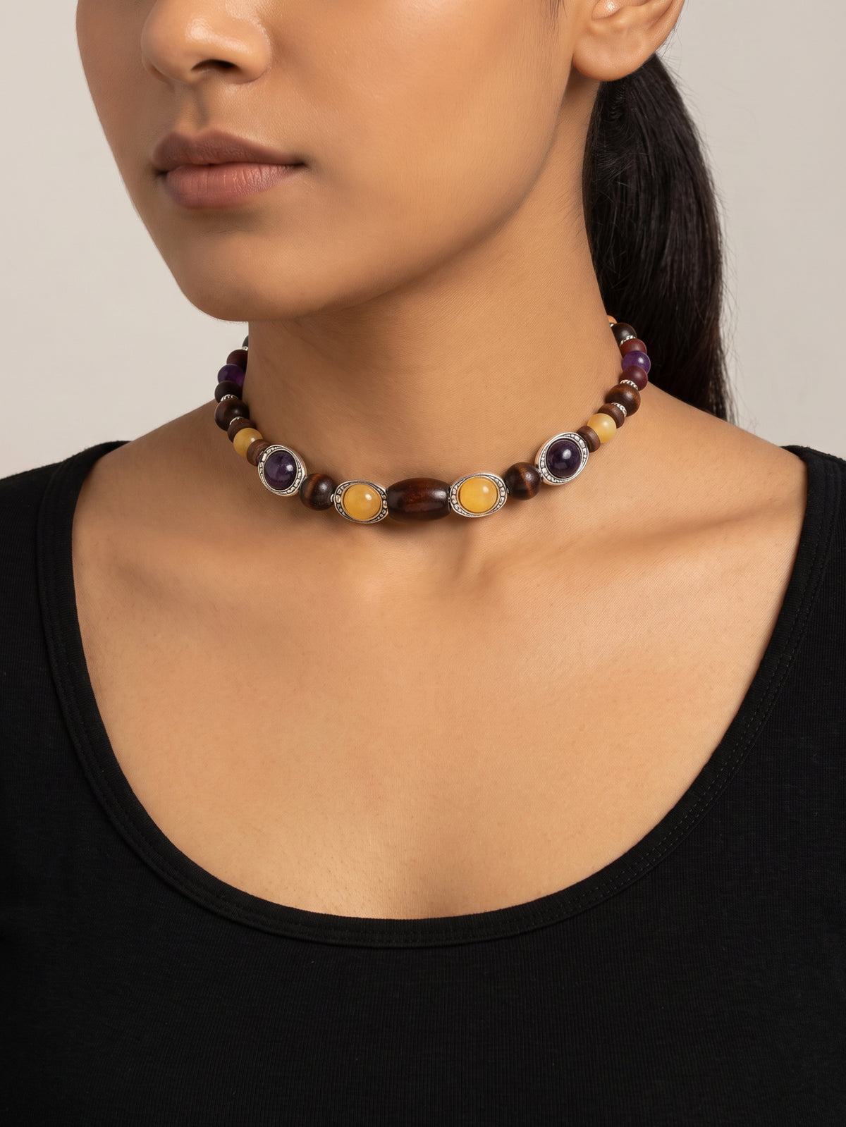 Clarifying Wood Bead Choker